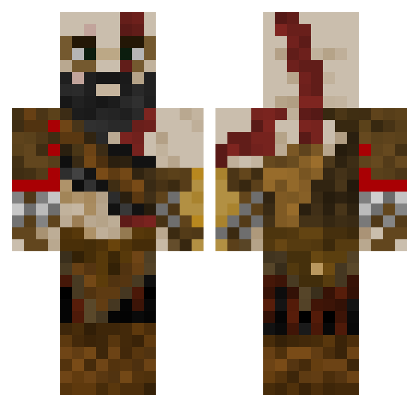 _Cheety Minecraft skin, front and back view