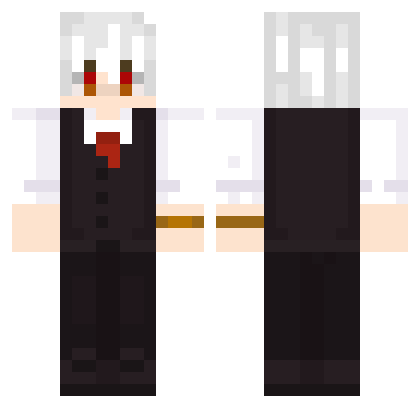 InVoidNito Minecraft skin, front and back view