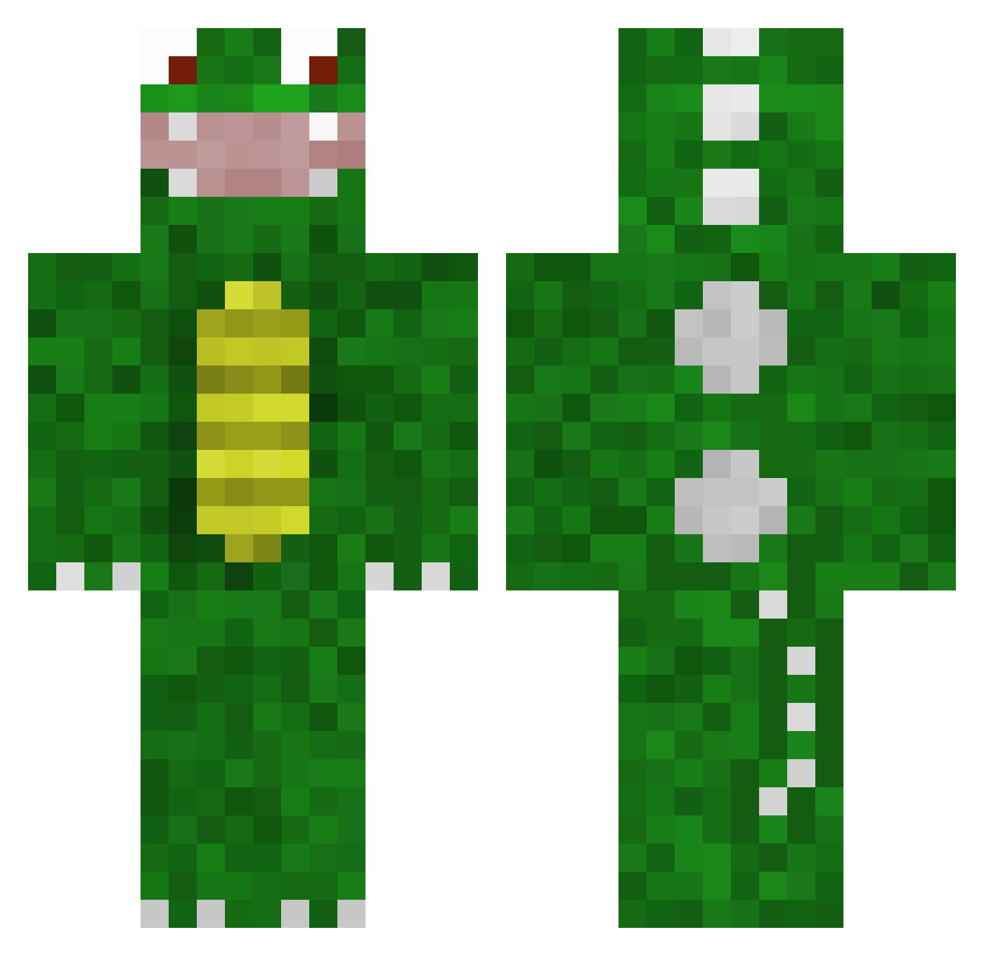 Rock3tMn Minecraft skin, front and back view