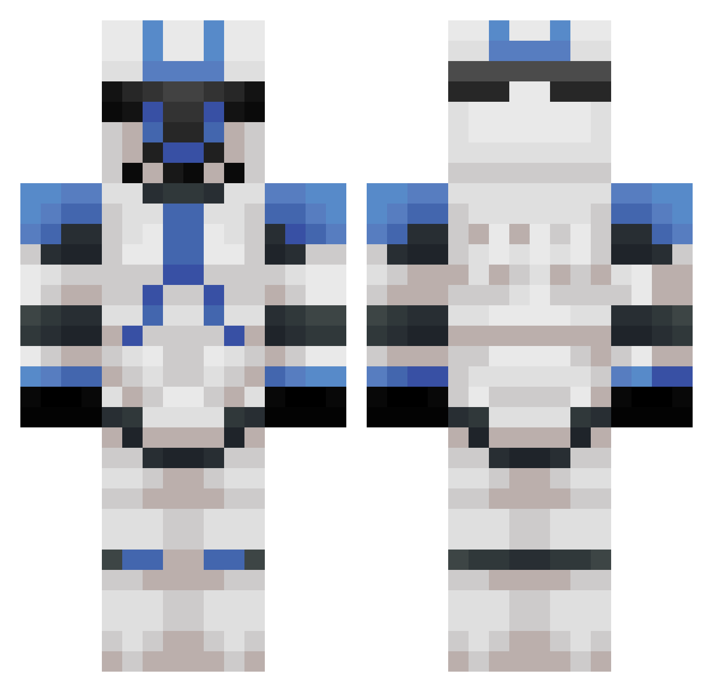 Chirpp18 Minecraft skin, front and back view