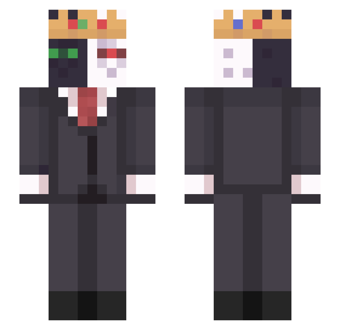 wikko2006 Minecraft skin, front and back view
