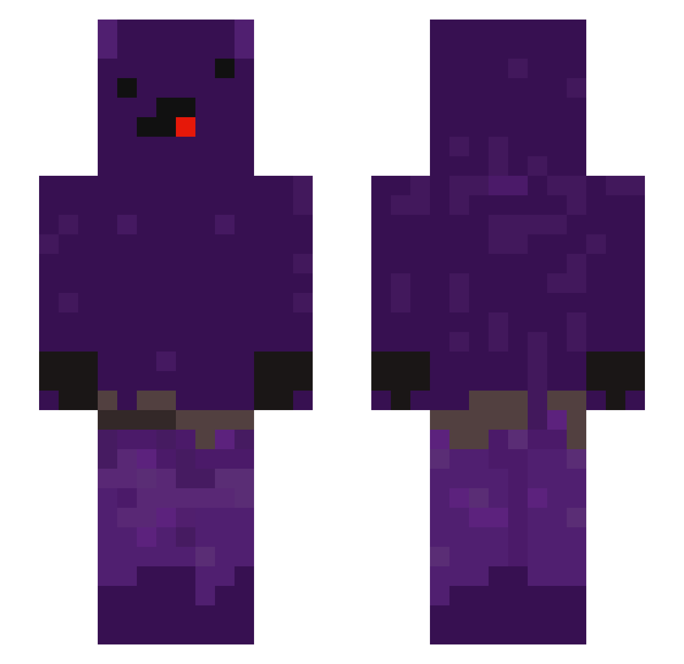Pyrdek47 Minecraft skin, front and back view