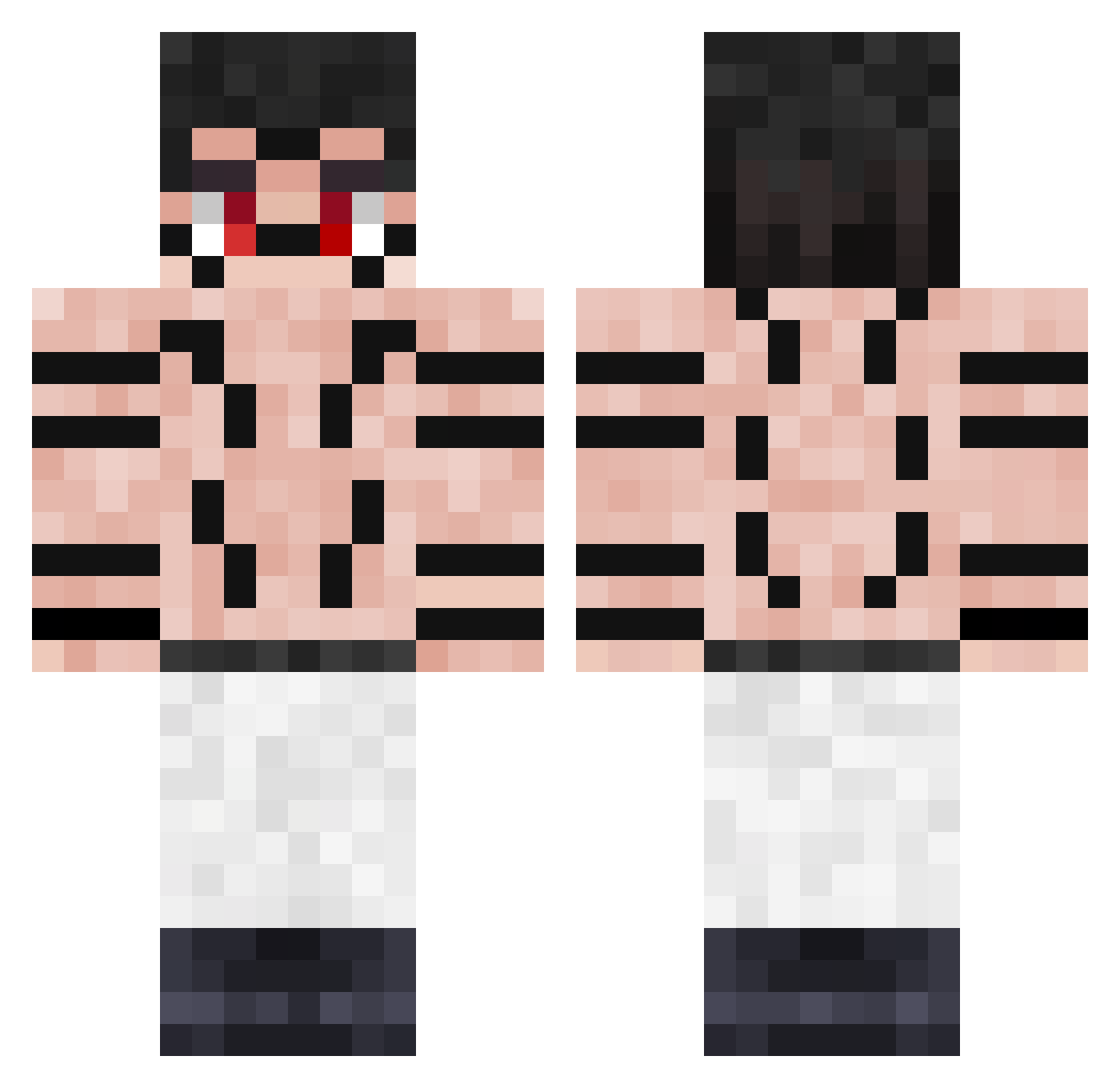 Tilesler Minecraft skin, front and back view