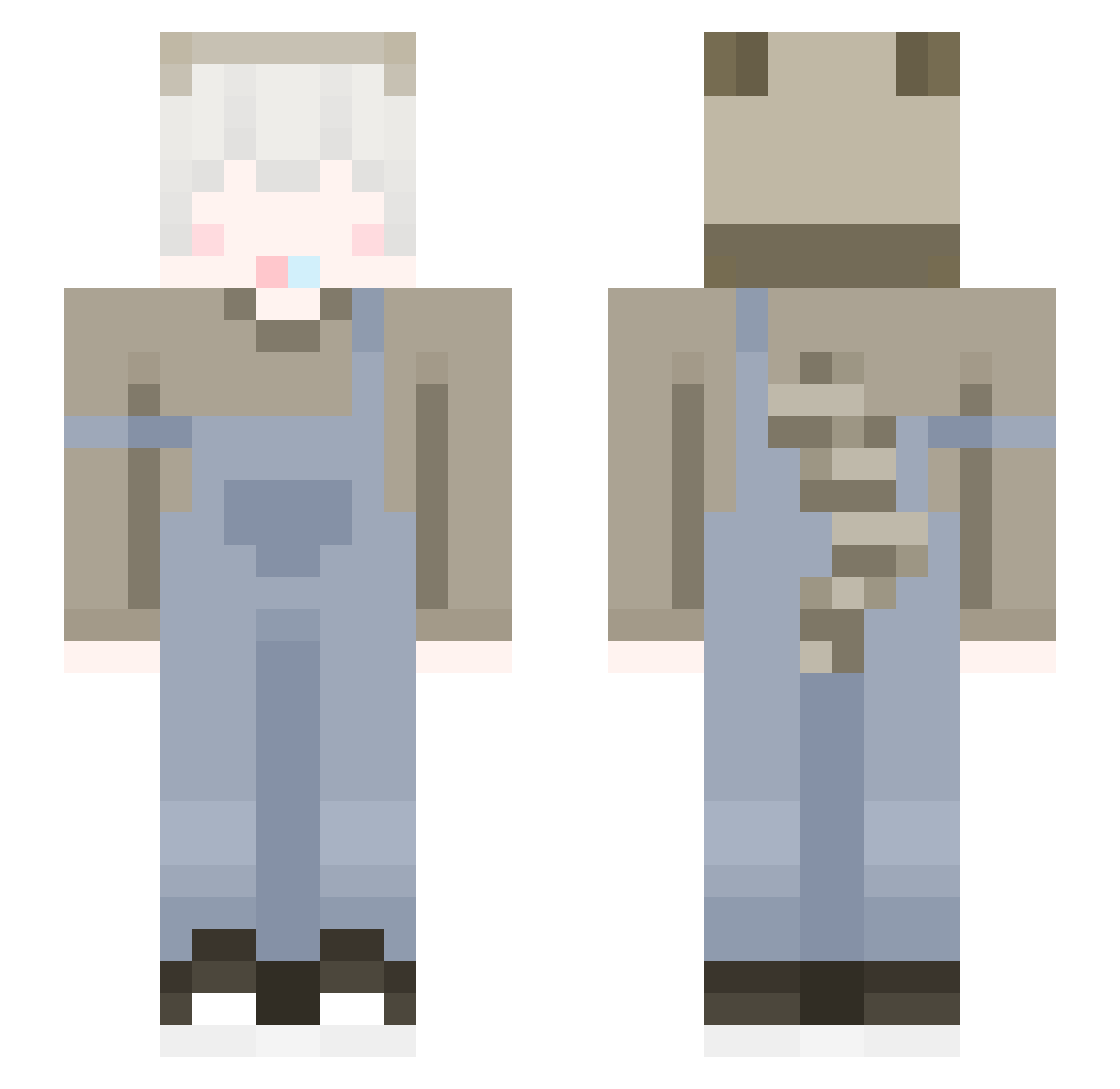 _0v0_1 Minecraft skin, front and back view