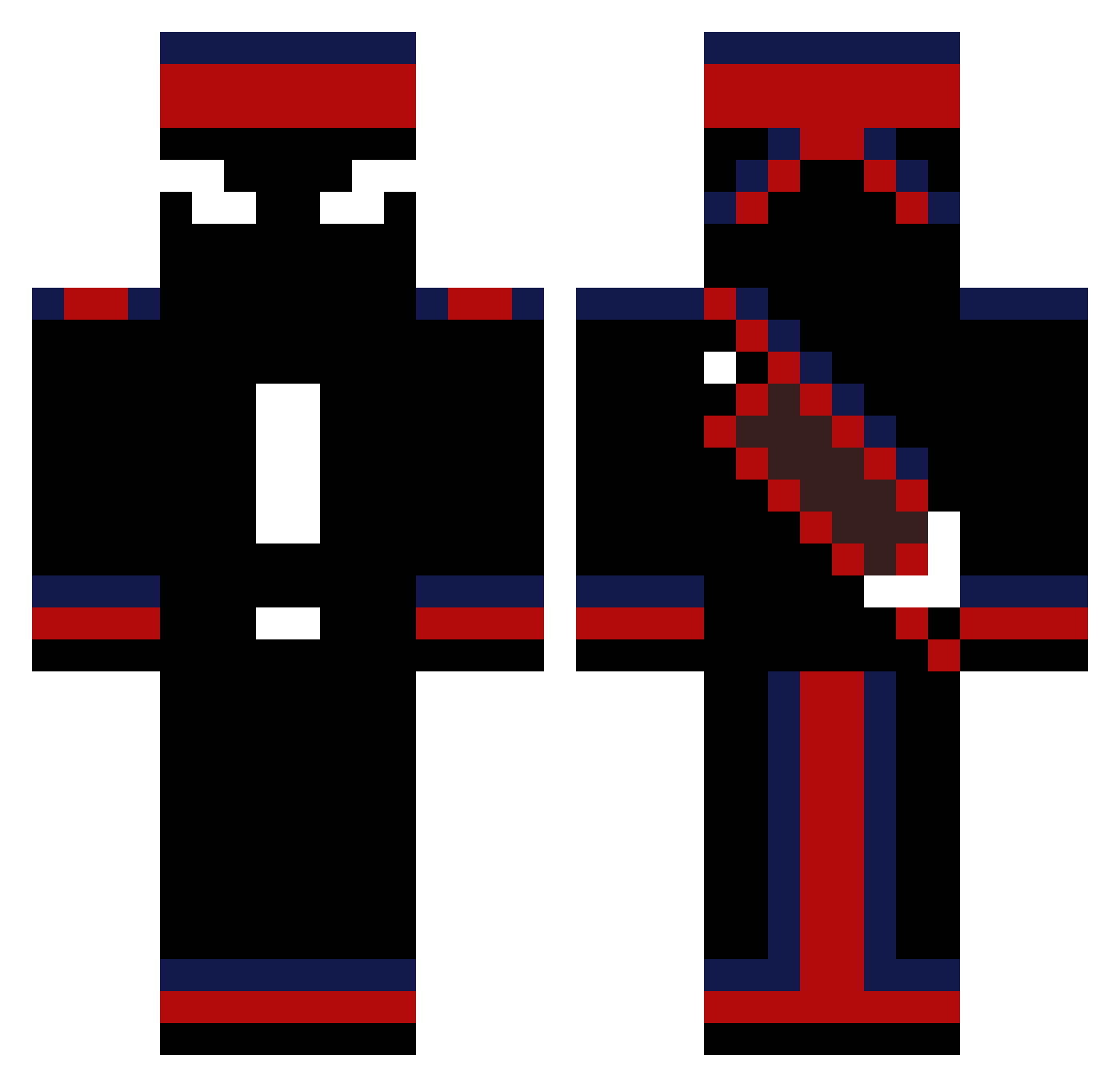 Leyions Minecraft skin, front and back view
