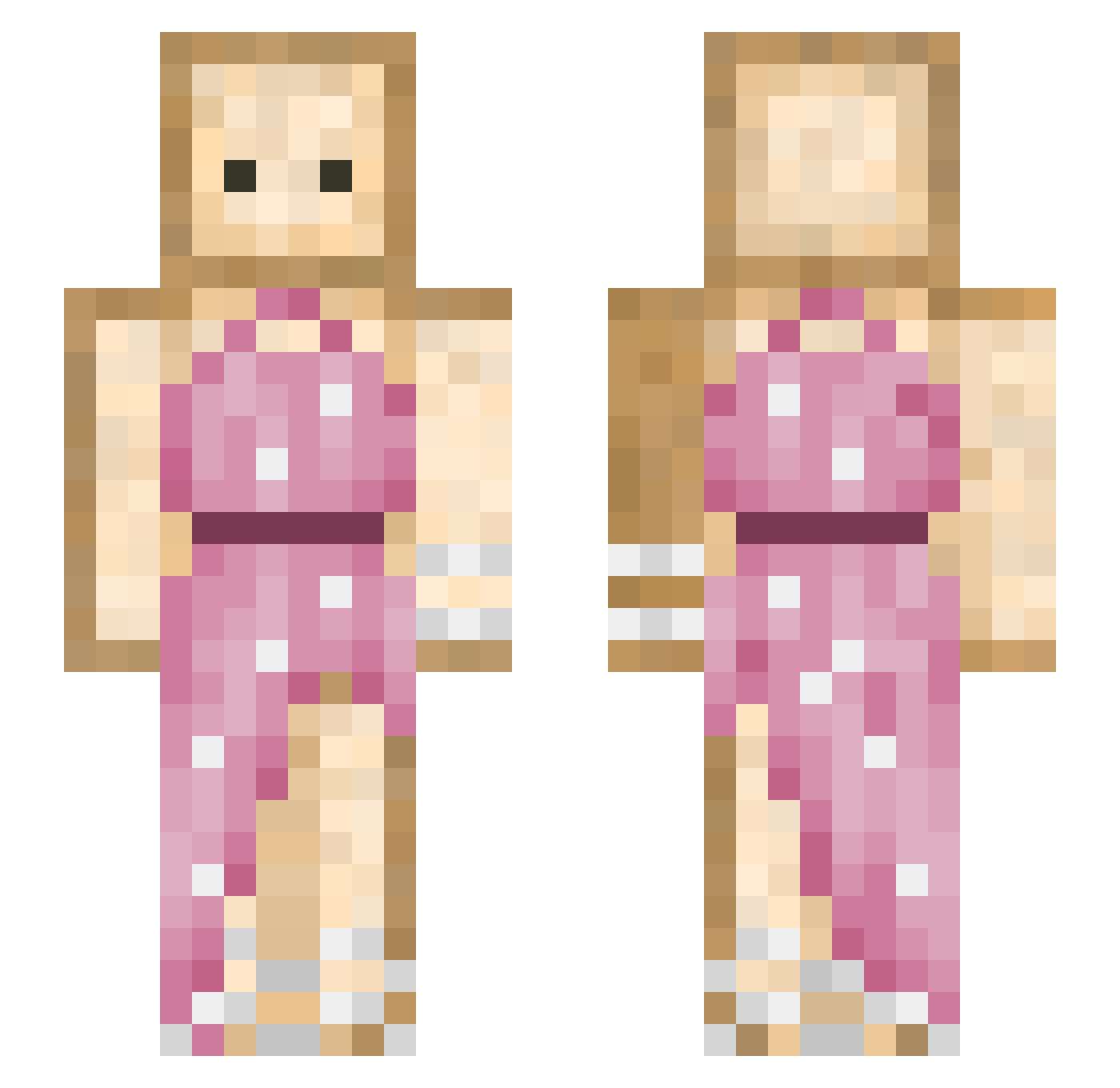 feather252 Minecraft skin, front and back view