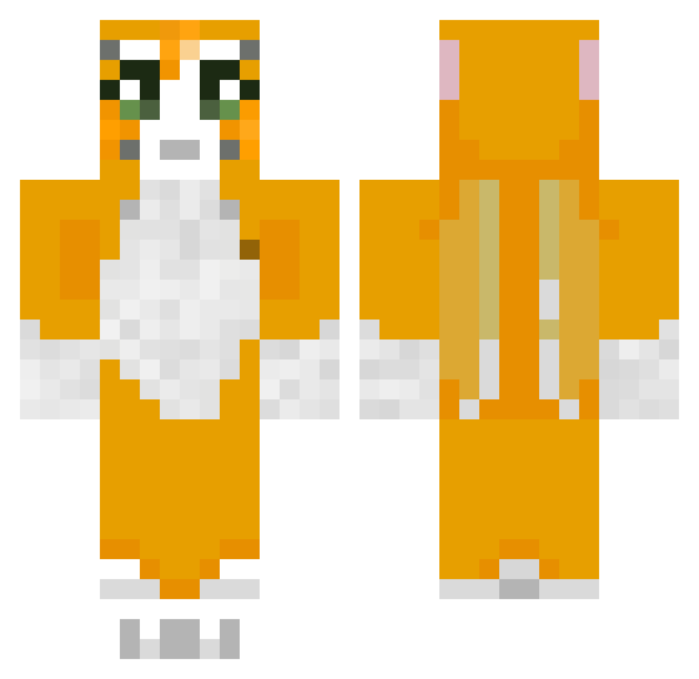 Julian2828 Minecraft skin, front and back view