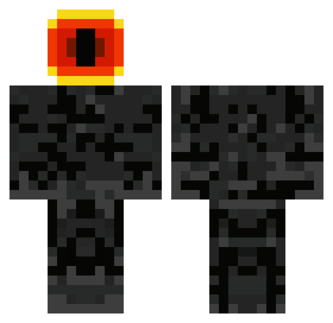 Dragonslayer110 Minecraft skin, front and back view
