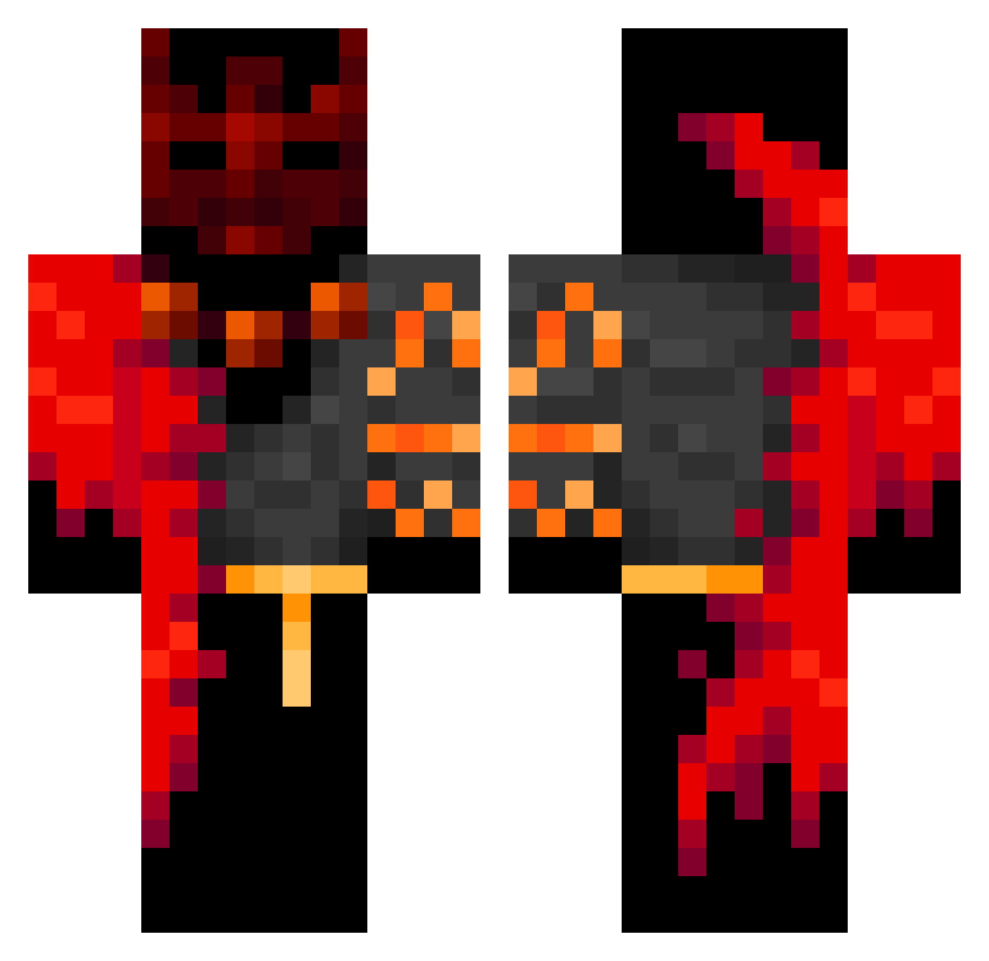 bmcd35 Minecraft skin, front and back view