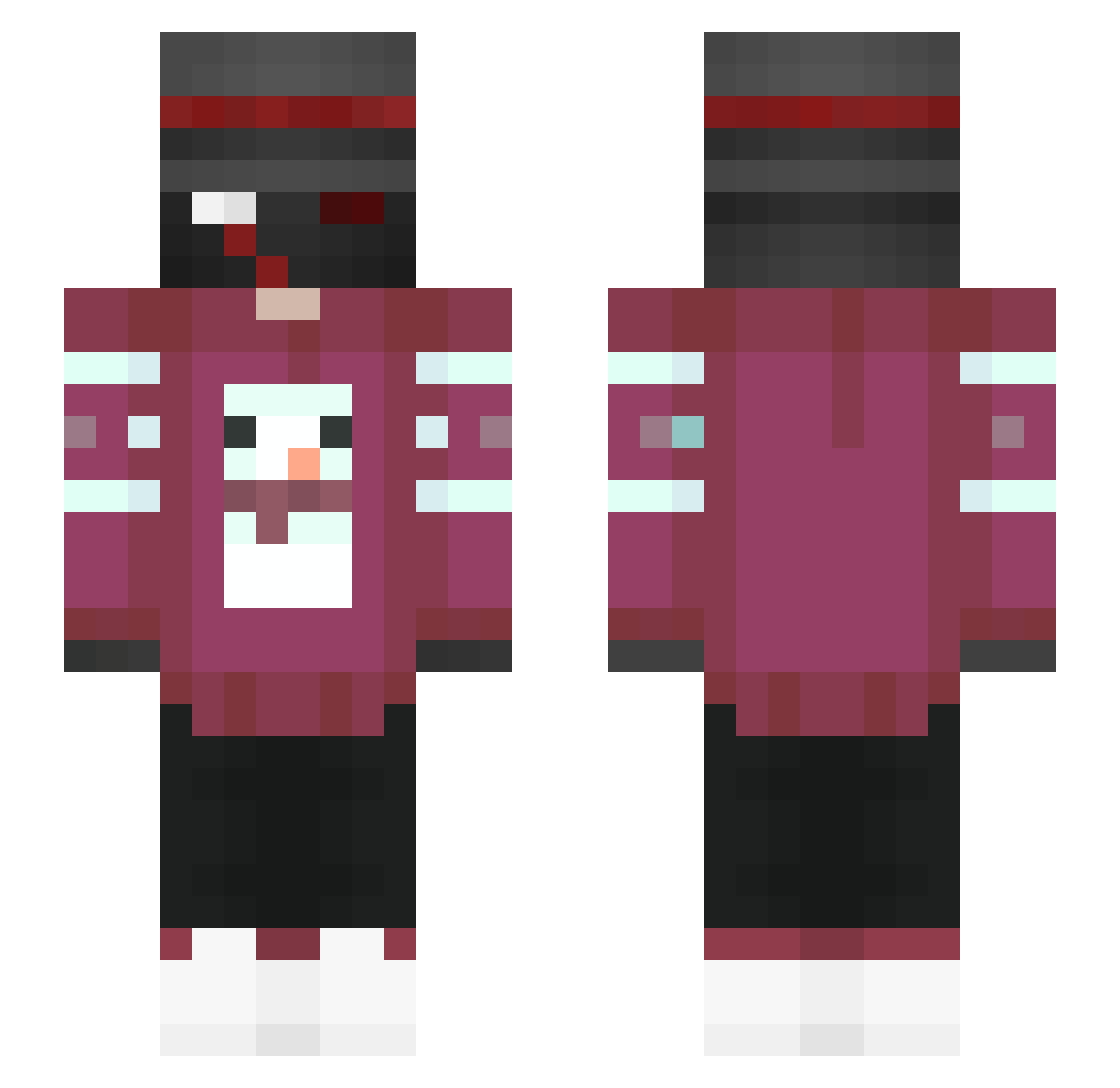 JoshMab5 Minecraft skin, front and back view