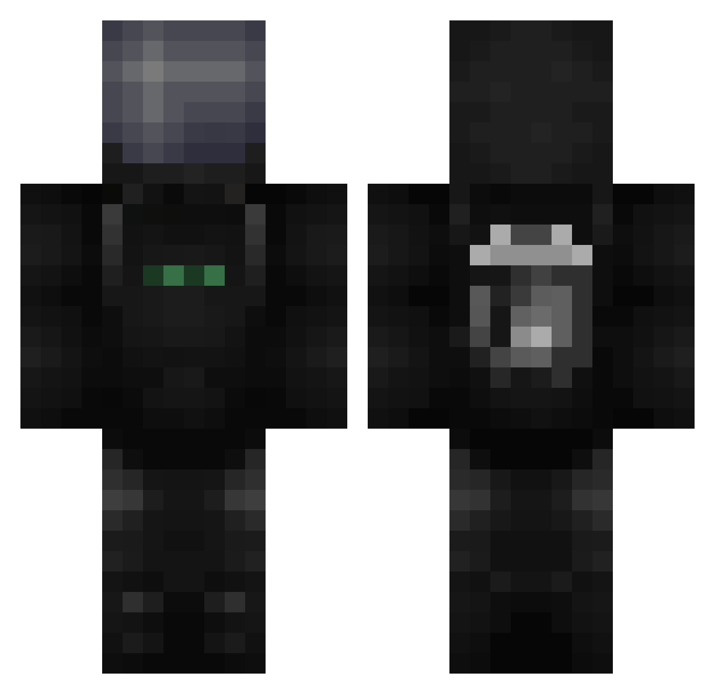 PepeRabio Minecraft skin, front and back view
