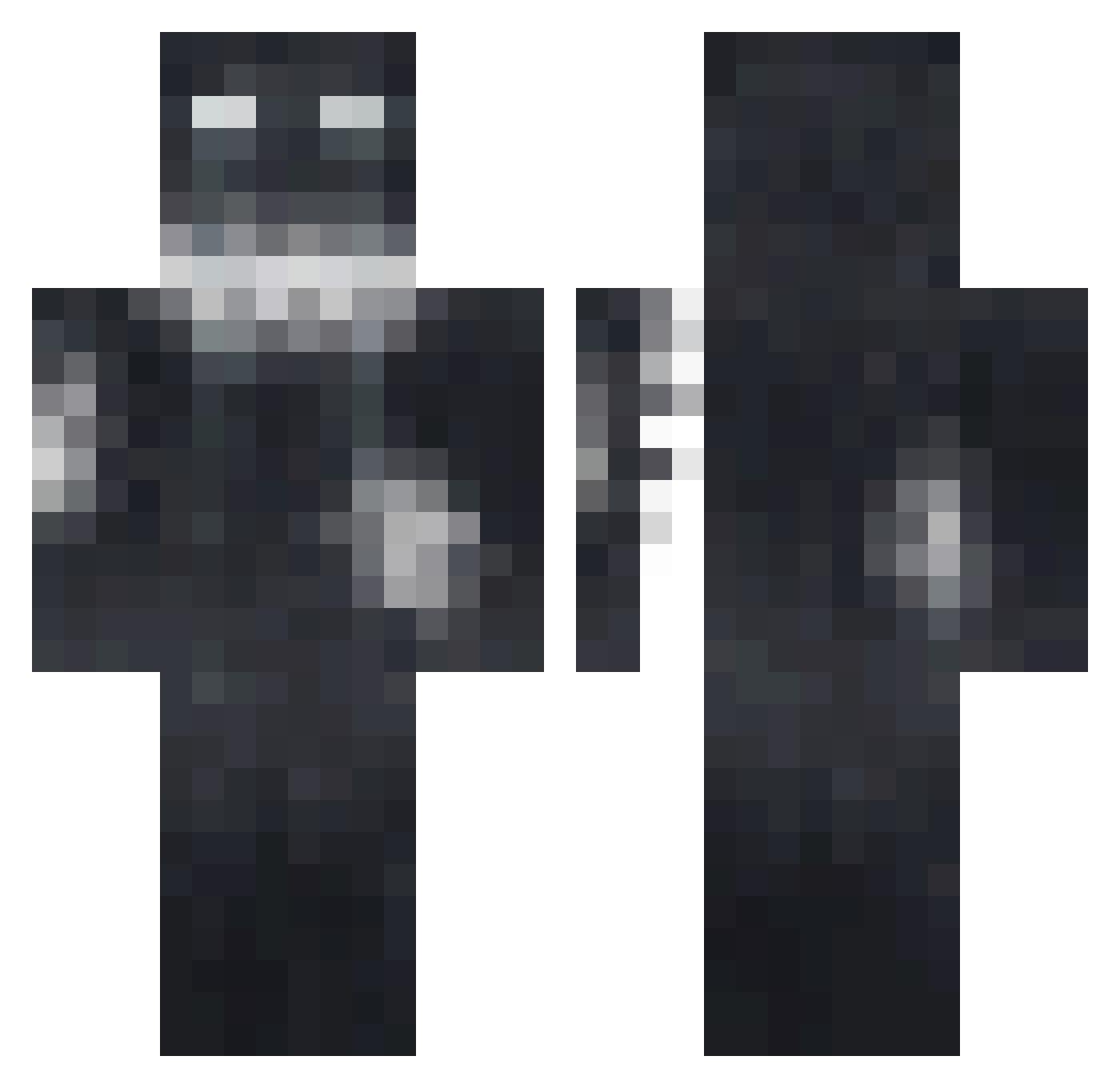 TleFatMan Minecraft skin, front and back view
