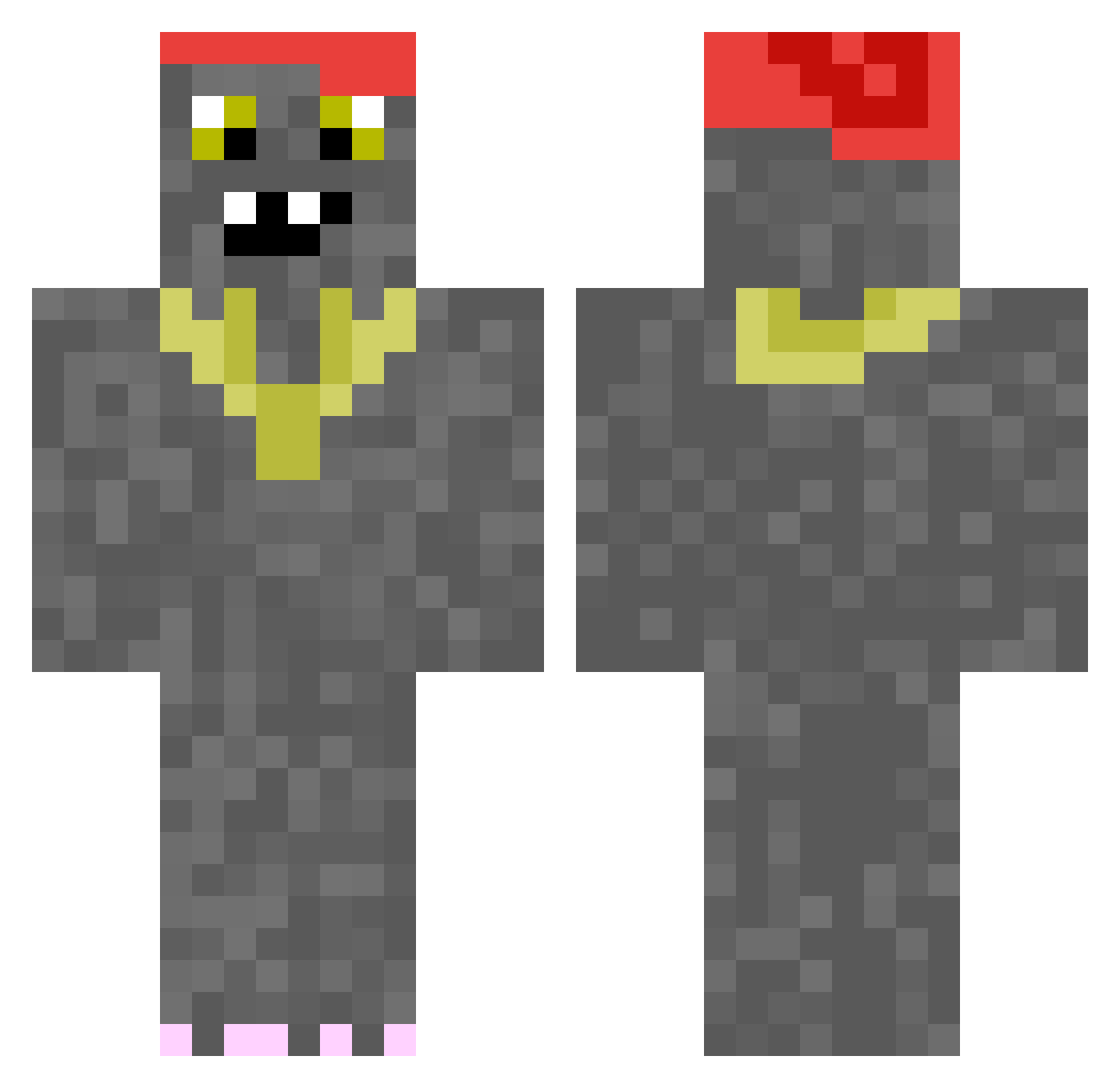 keaavy Minecraft skin, front and back view