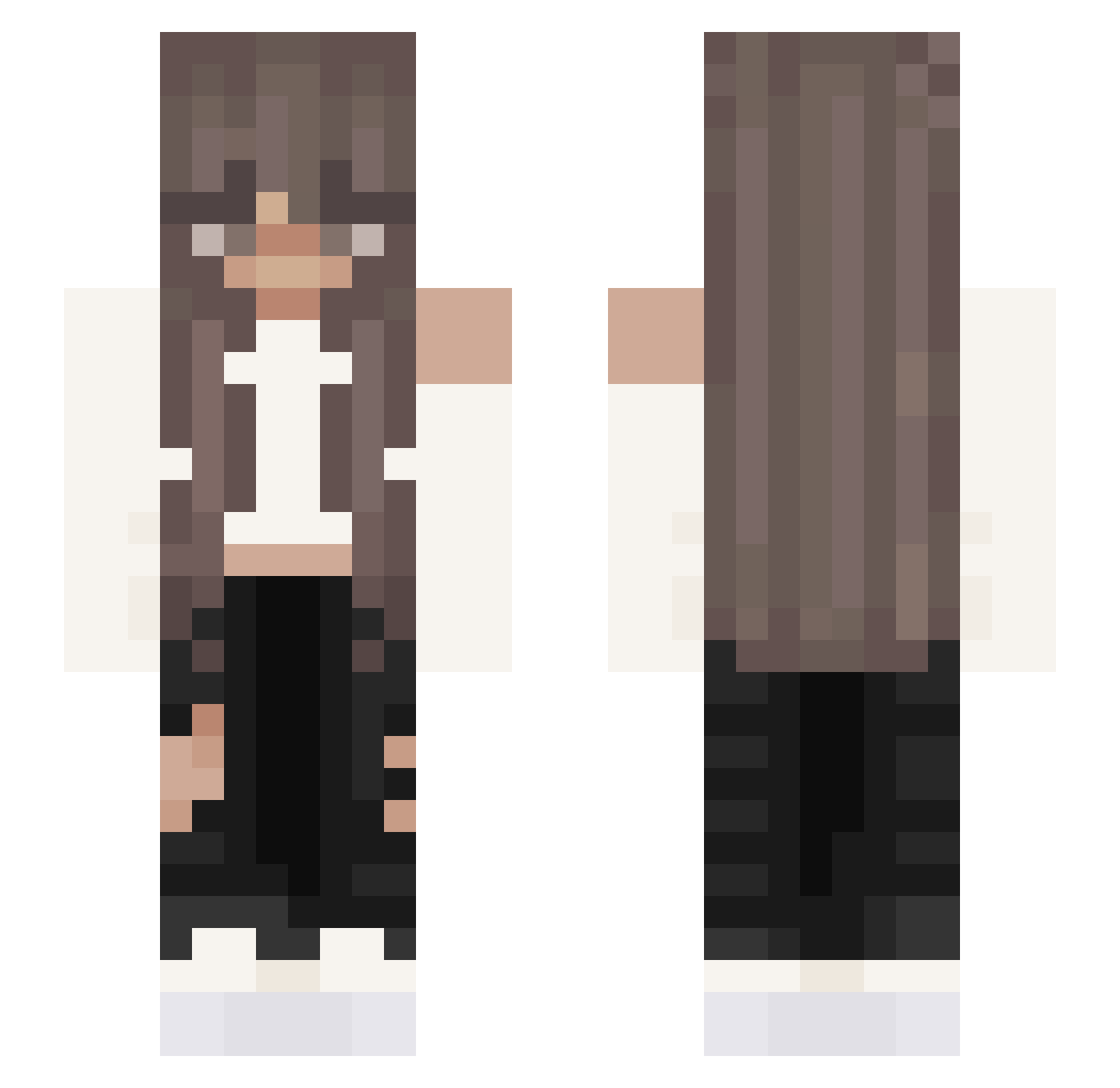 xMarianne_ Minecraft skin, front and back view