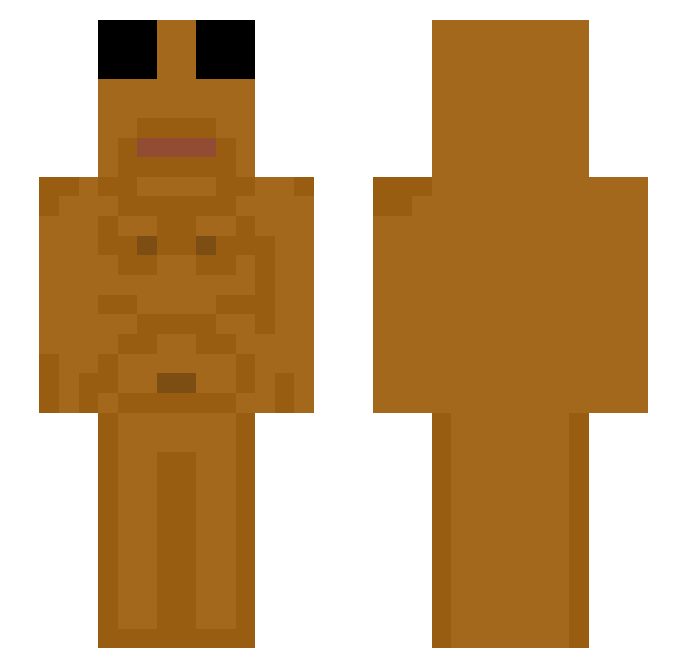 SwiftBattleCat Minecraft skin, front and back view