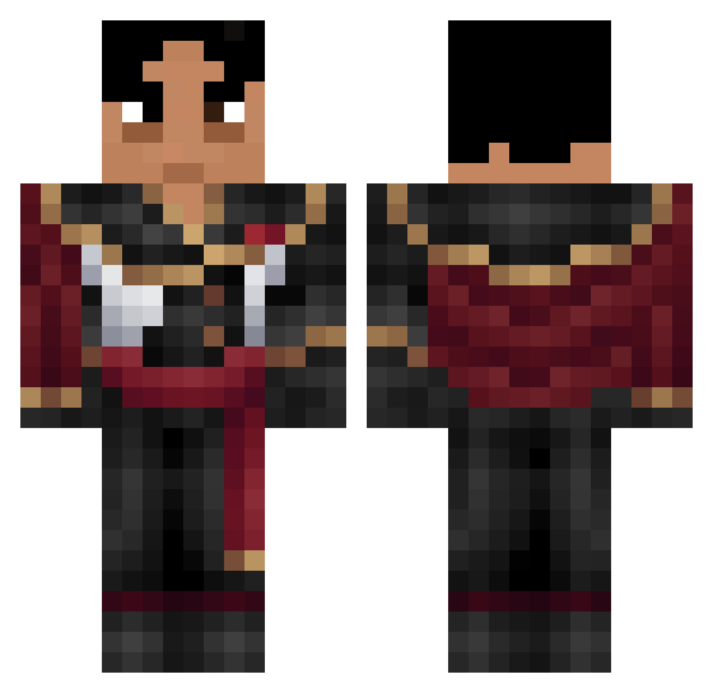 Kesnat Minecraft skin, front and back view