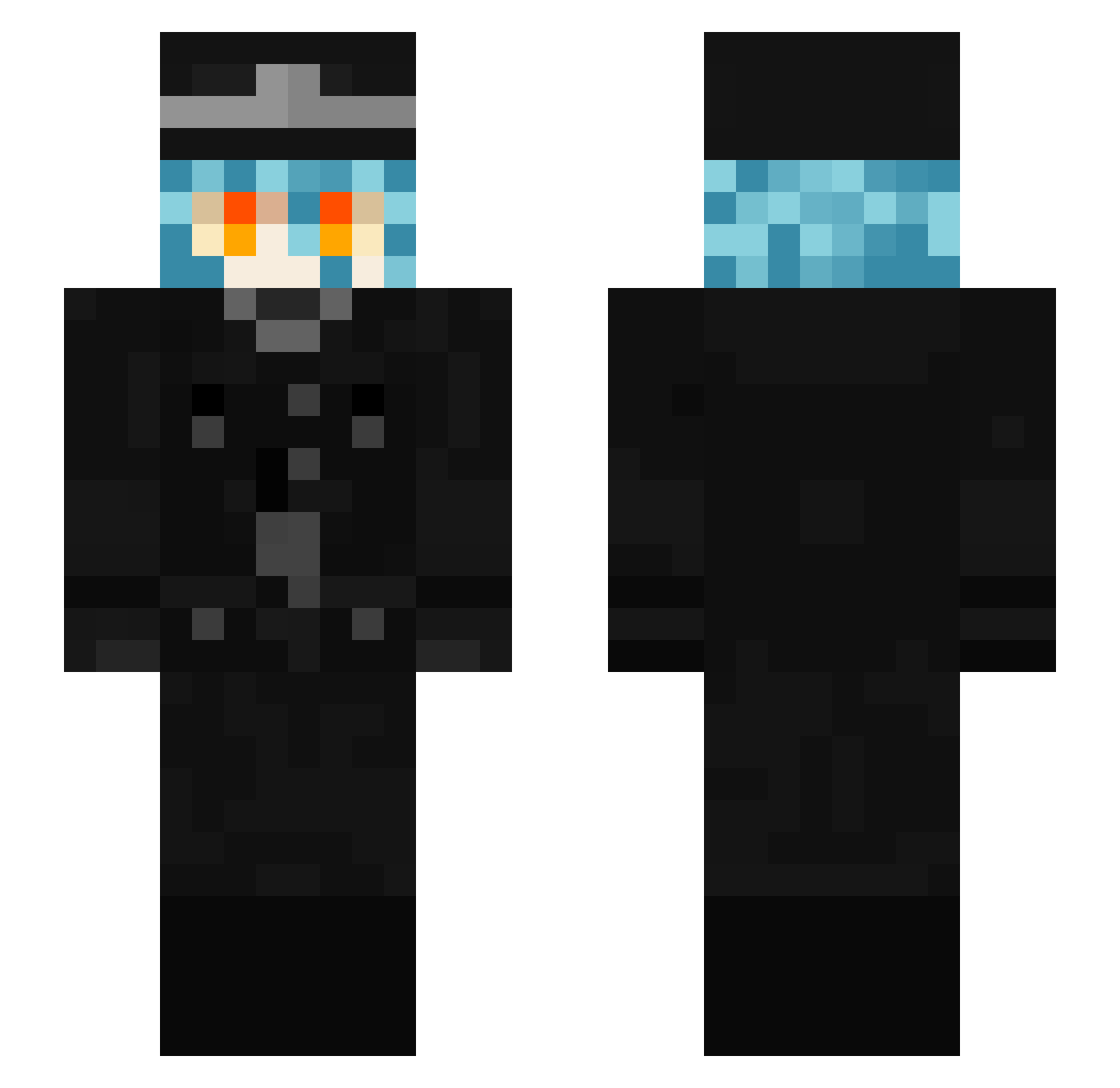 RenchantToy Minecraft skin, front and back view