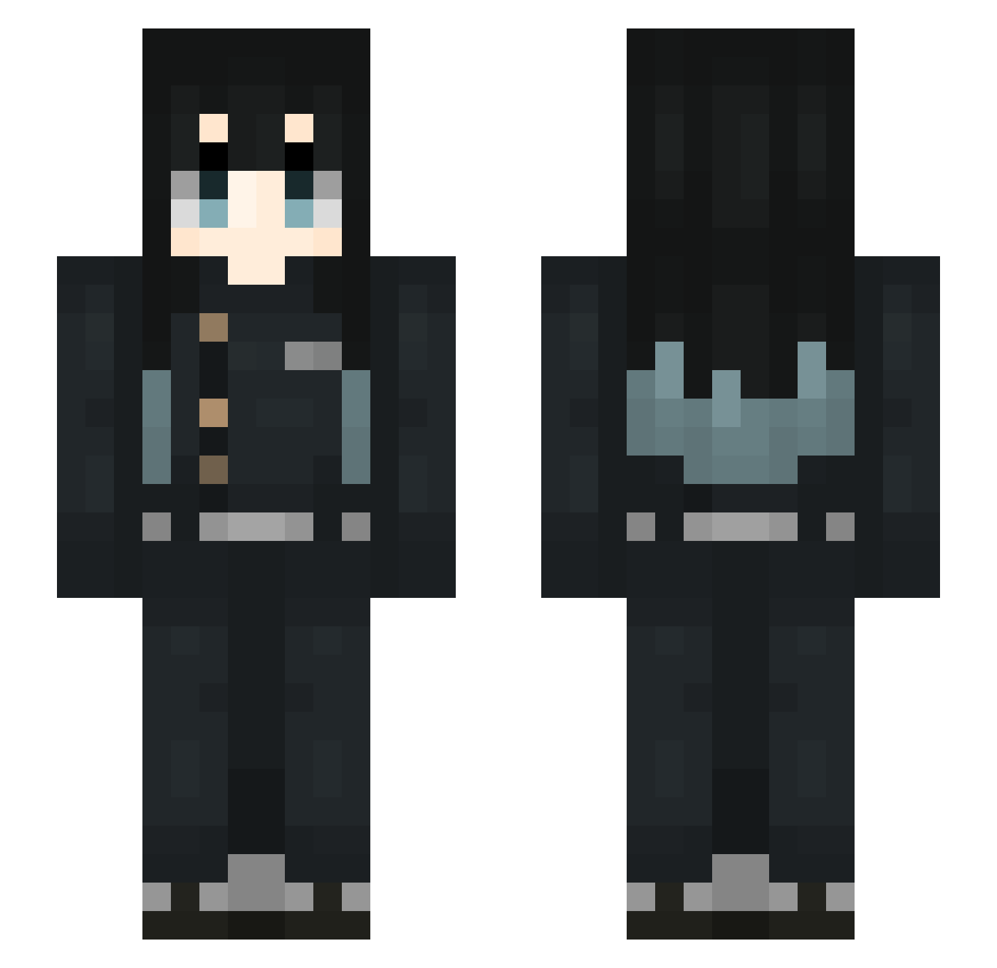 Vinlxe Minecraft skin, front and back view