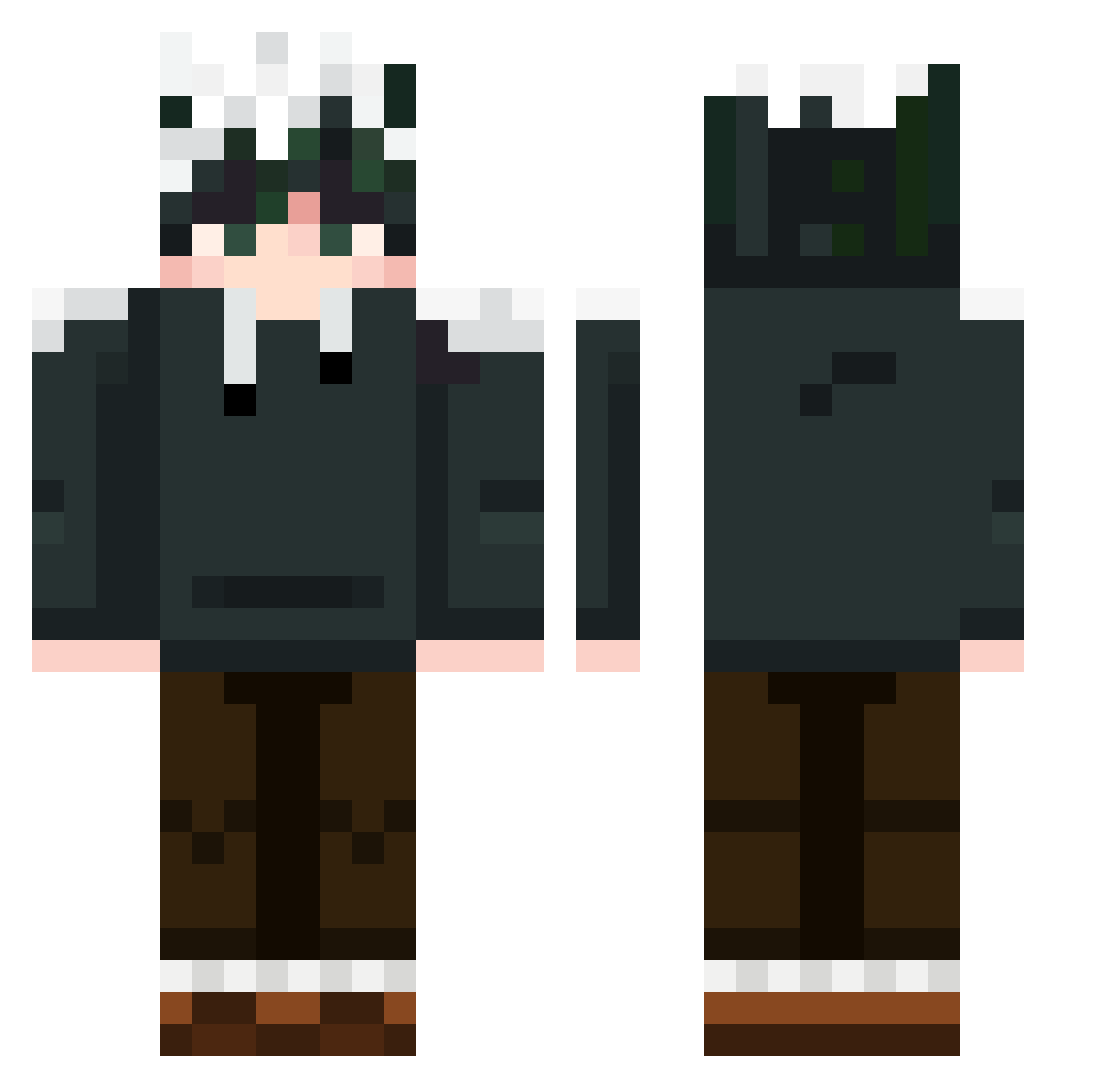 NOTweird8 Minecraft skin, front and back view