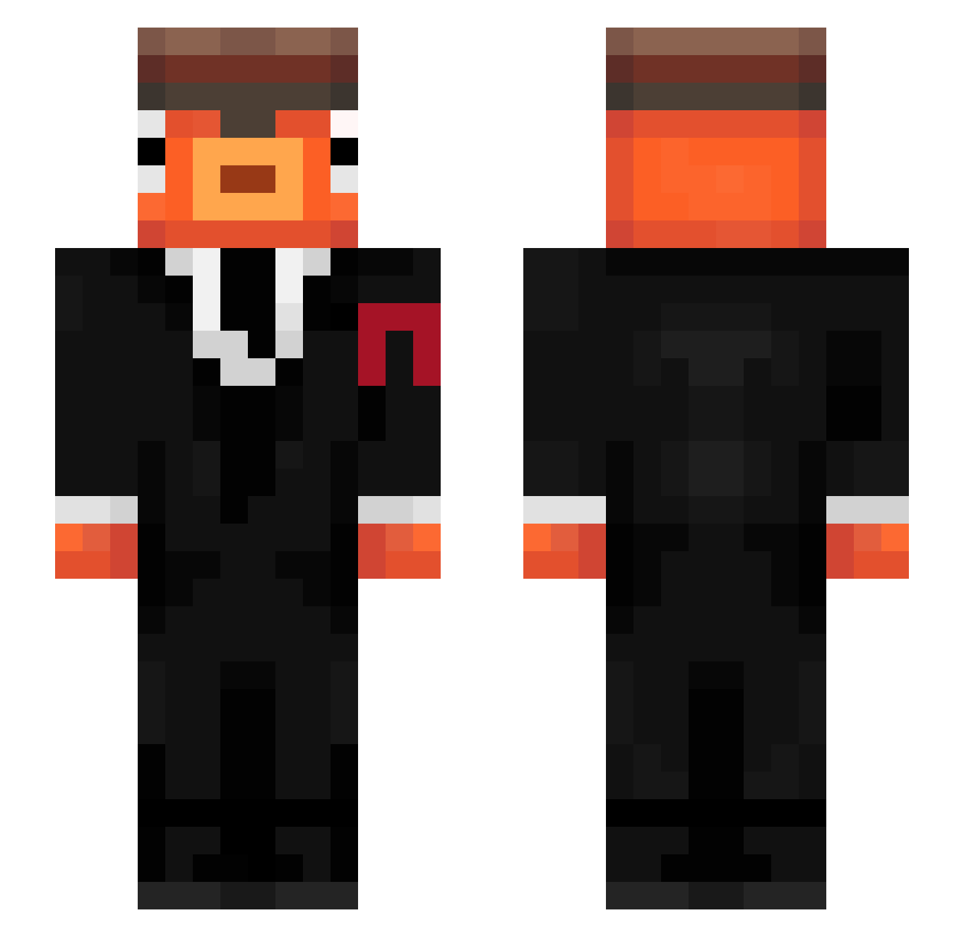 Jo5ku Minecraft skin, front and back view