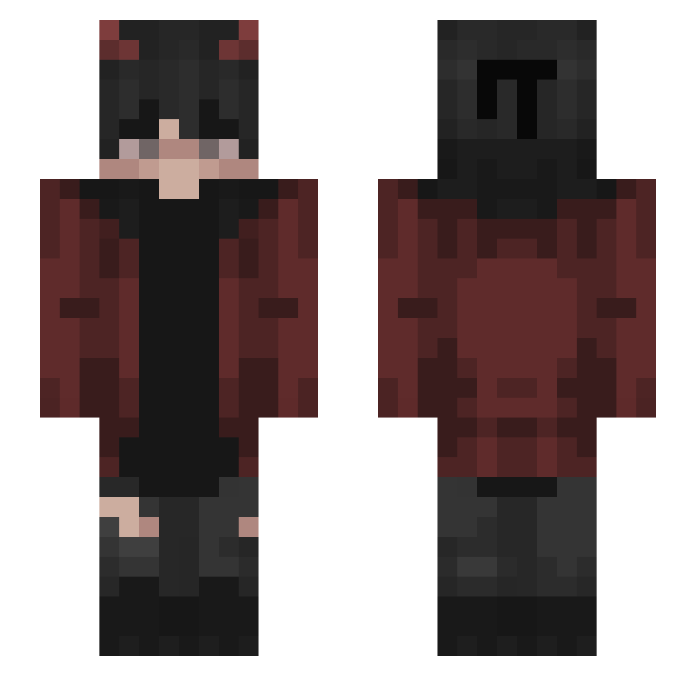 wbijam Minecraft skin, front and back view