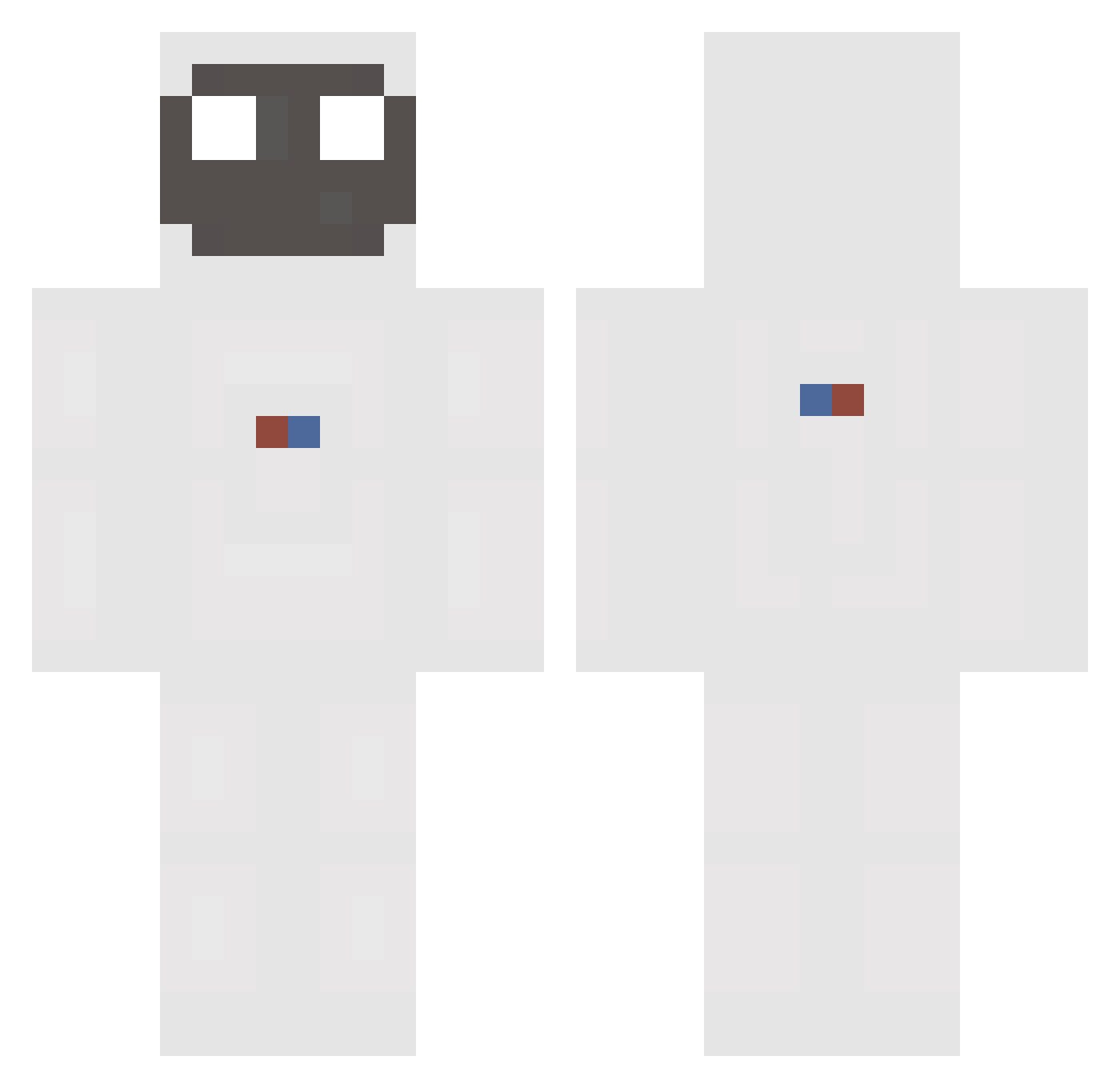 DISGUlSE Minecraft skin, front and back view