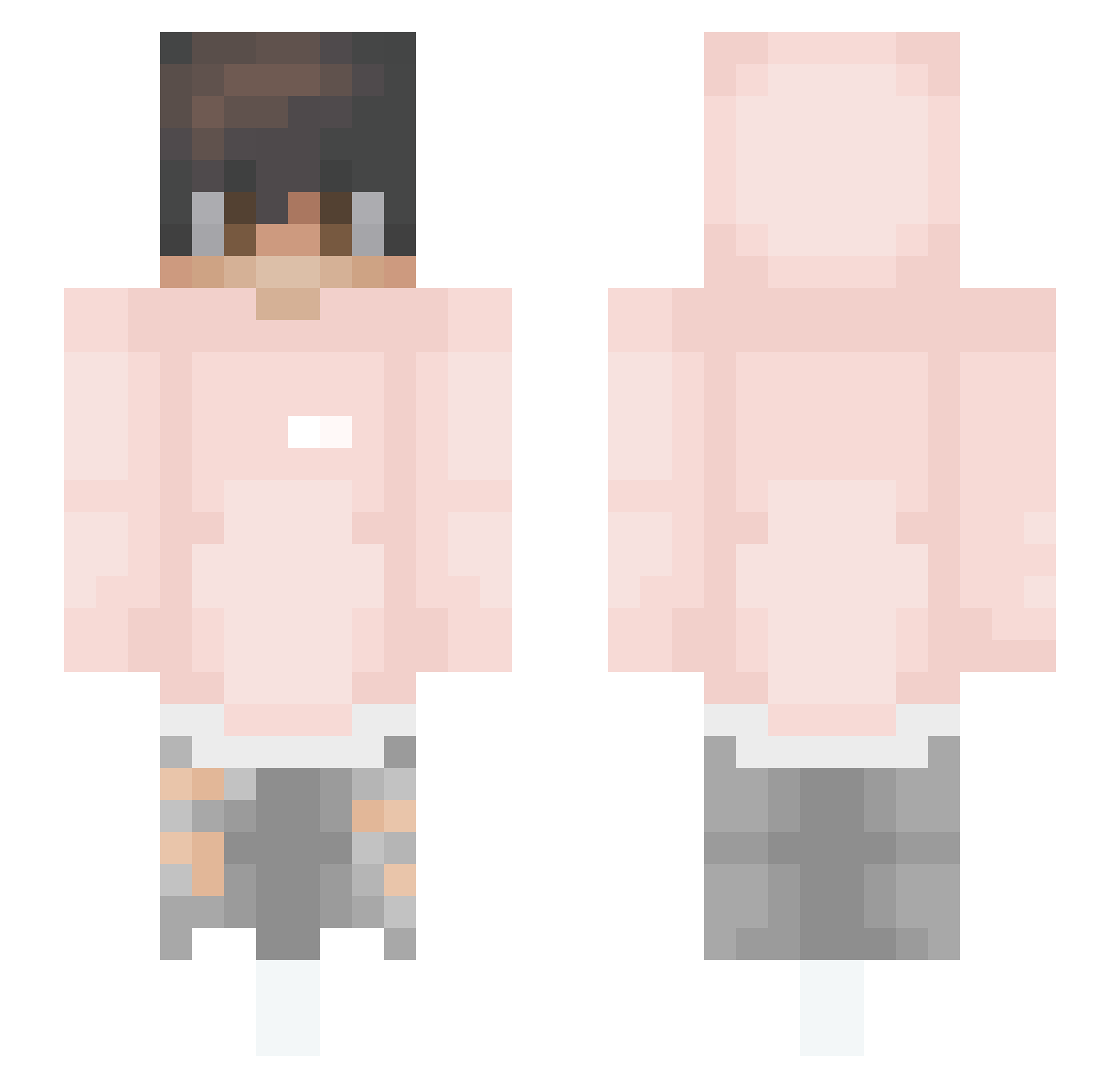 Pryzim Minecraft skin, front and back view