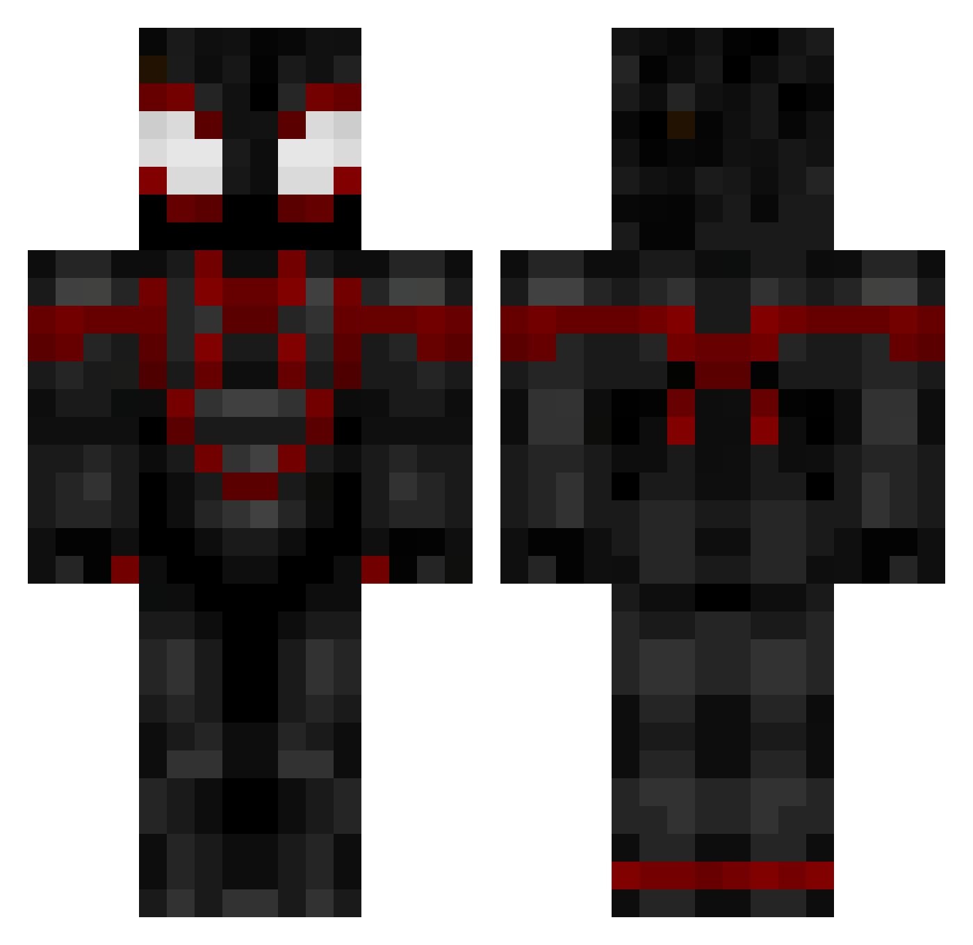 earth42 Minecraft skin, front and back view