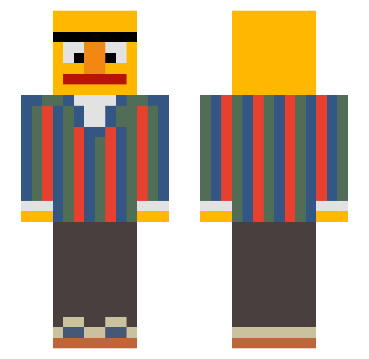 squallyyy Minecraft skin, front and back view