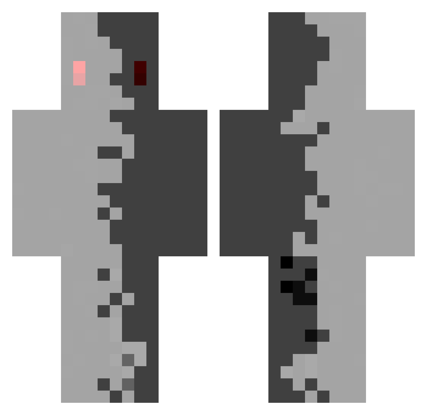 BuffGuy20O Minecraft skin, front and back view