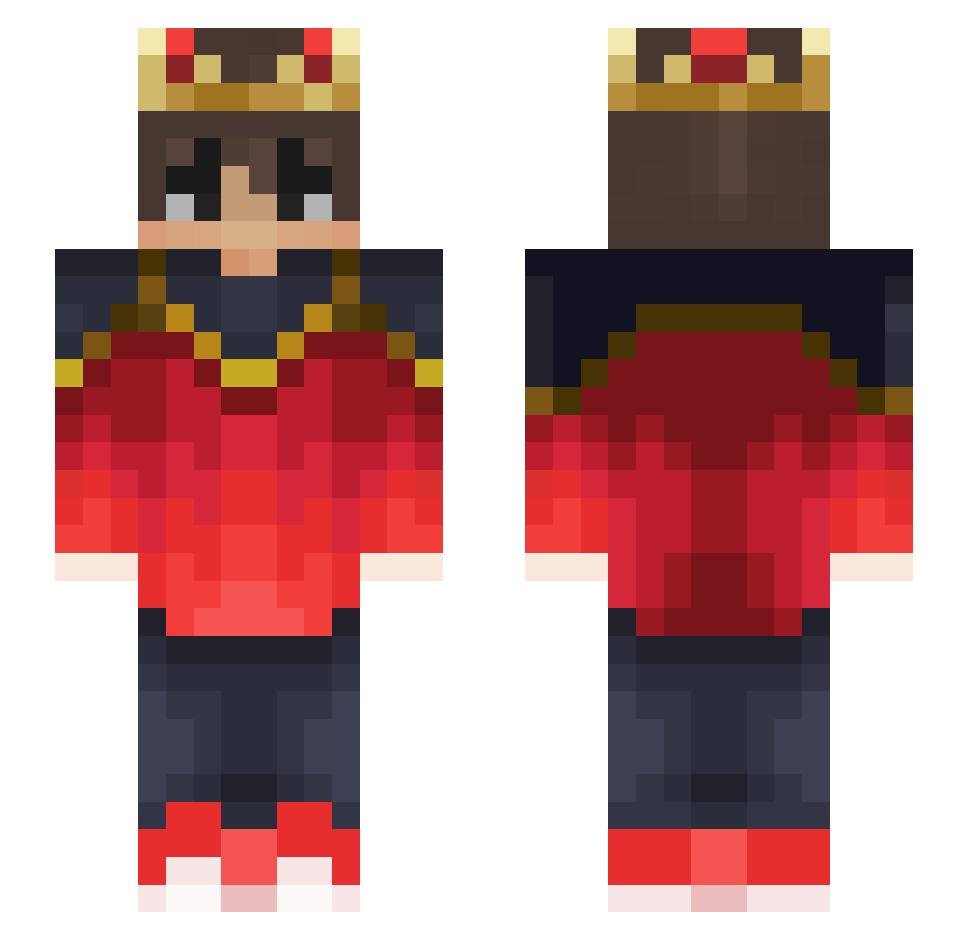 xsuraimux Minecraft skin, front and back view