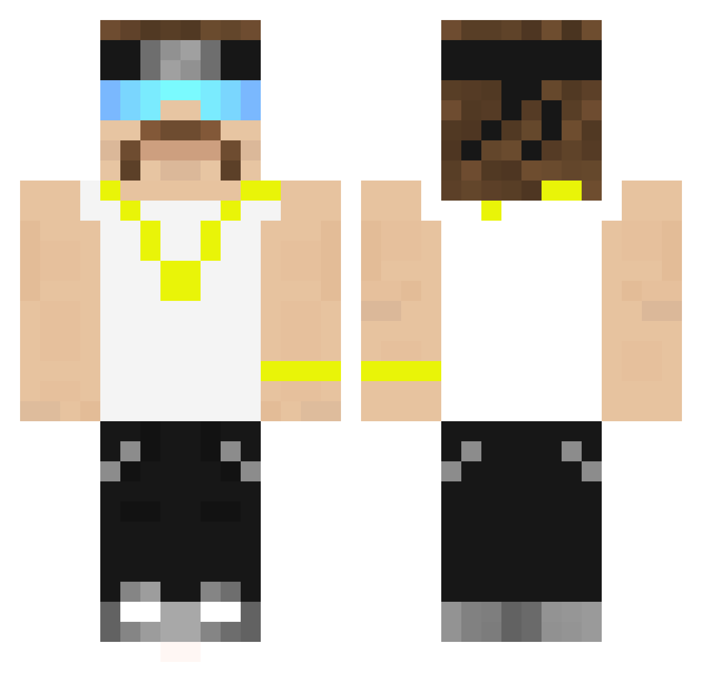 CptnClueless_ Minecraft skin, front and back view