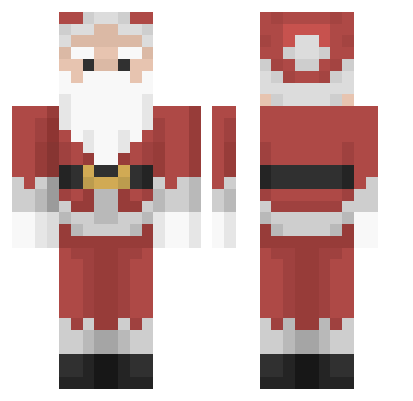 ismokef3nt Minecraft skin, front and back view