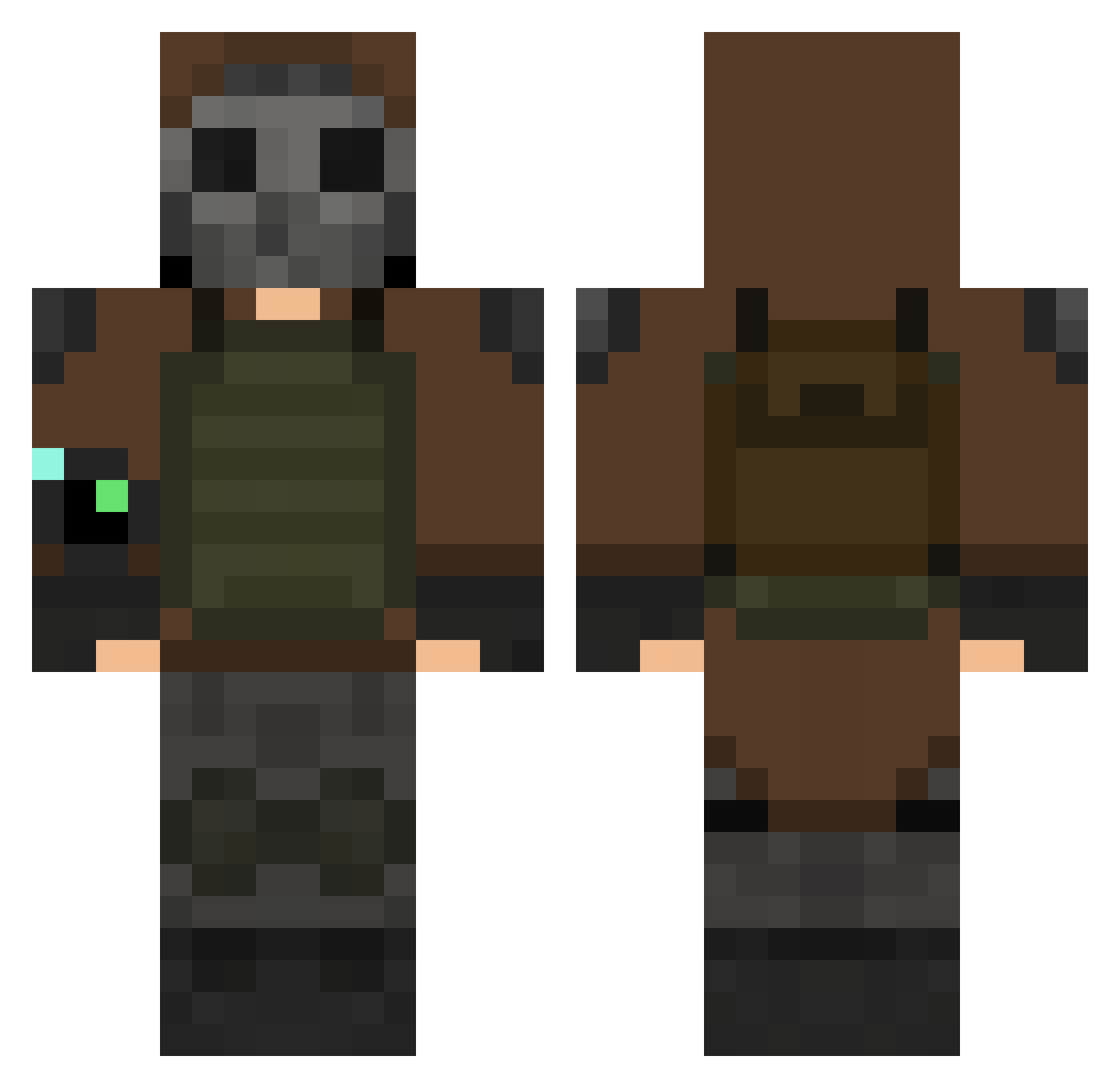 The4thGill Minecraft skin, front and back view
