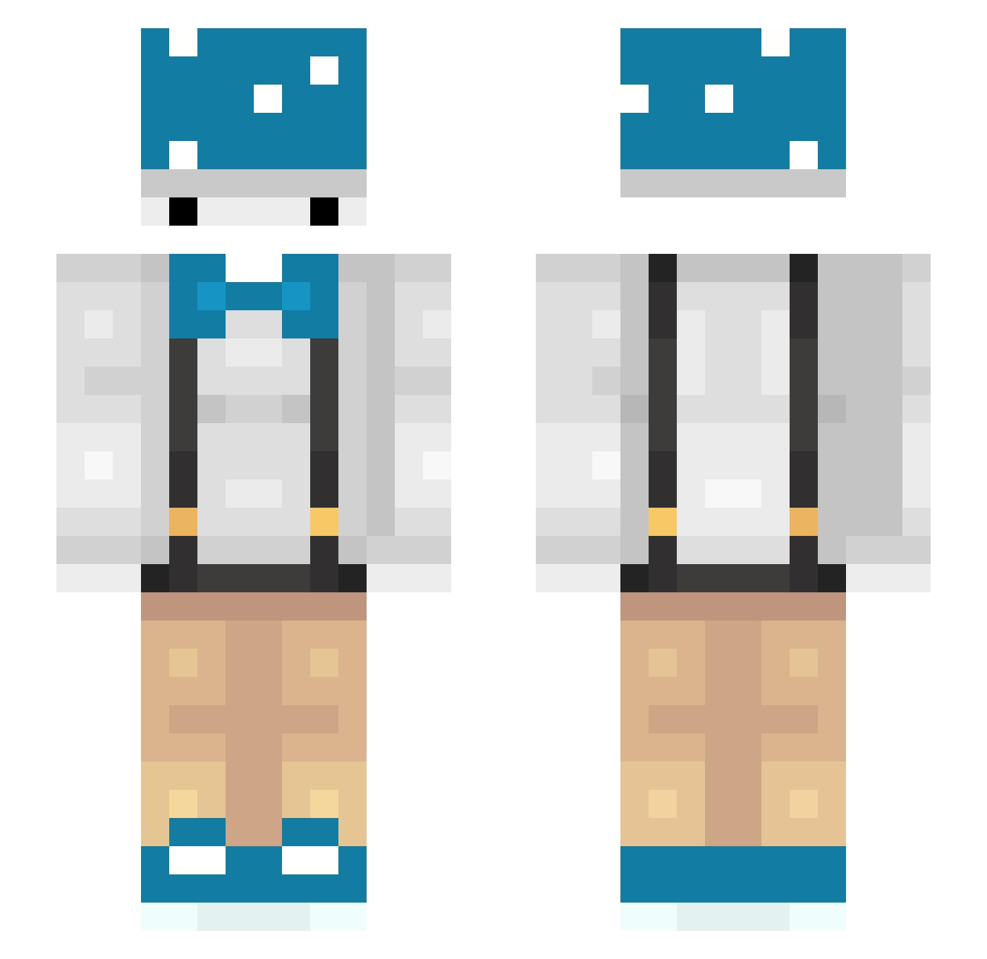 nay4_exYT Minecraft skin, front and back view