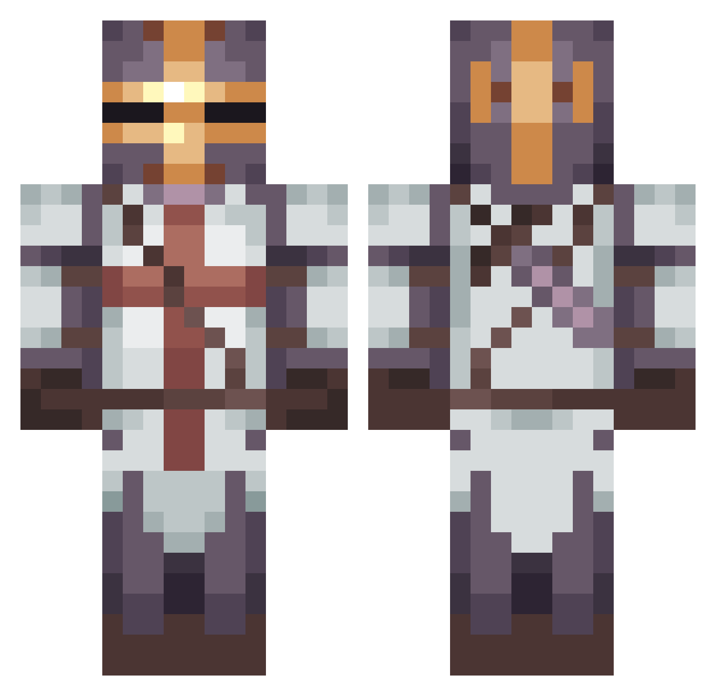 MoonstoneStudios Minecraft skin, front and back view