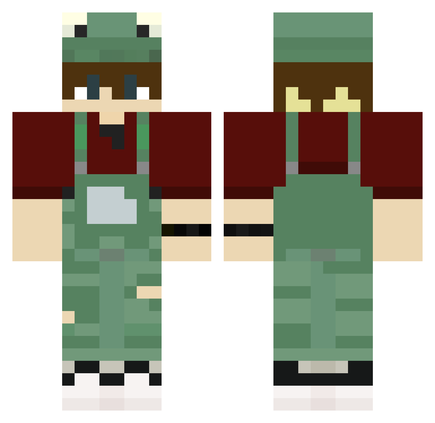 SoggyFrog__ Minecraft skin, front and back view