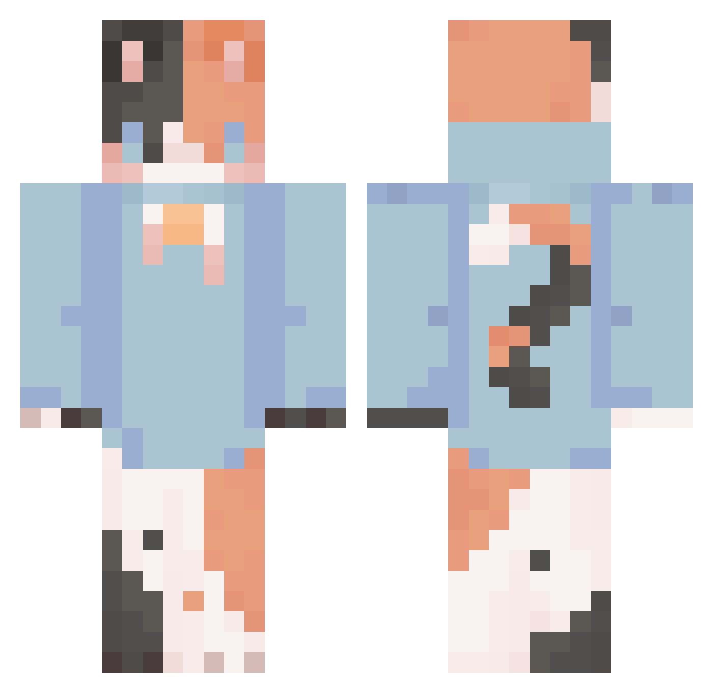 Shinchan0725 Minecraft skin, front and back view
