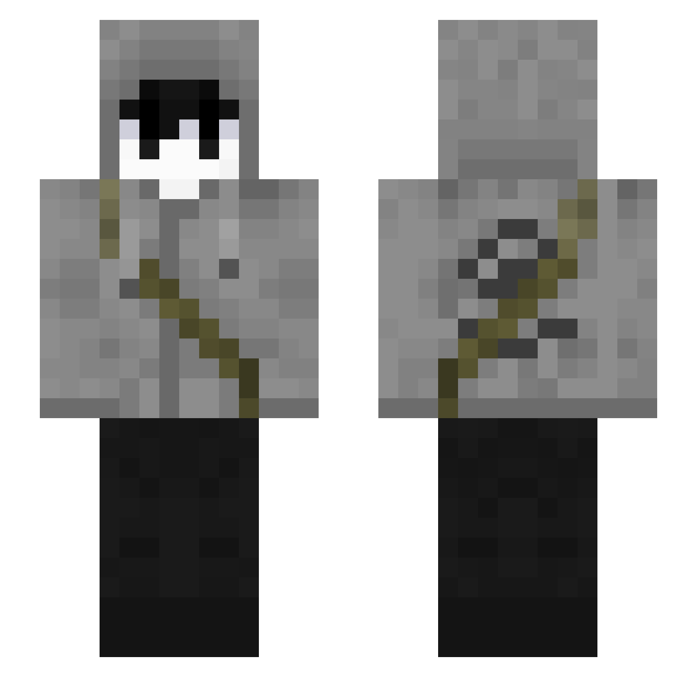 aea4 Minecraft skin, front and back view
