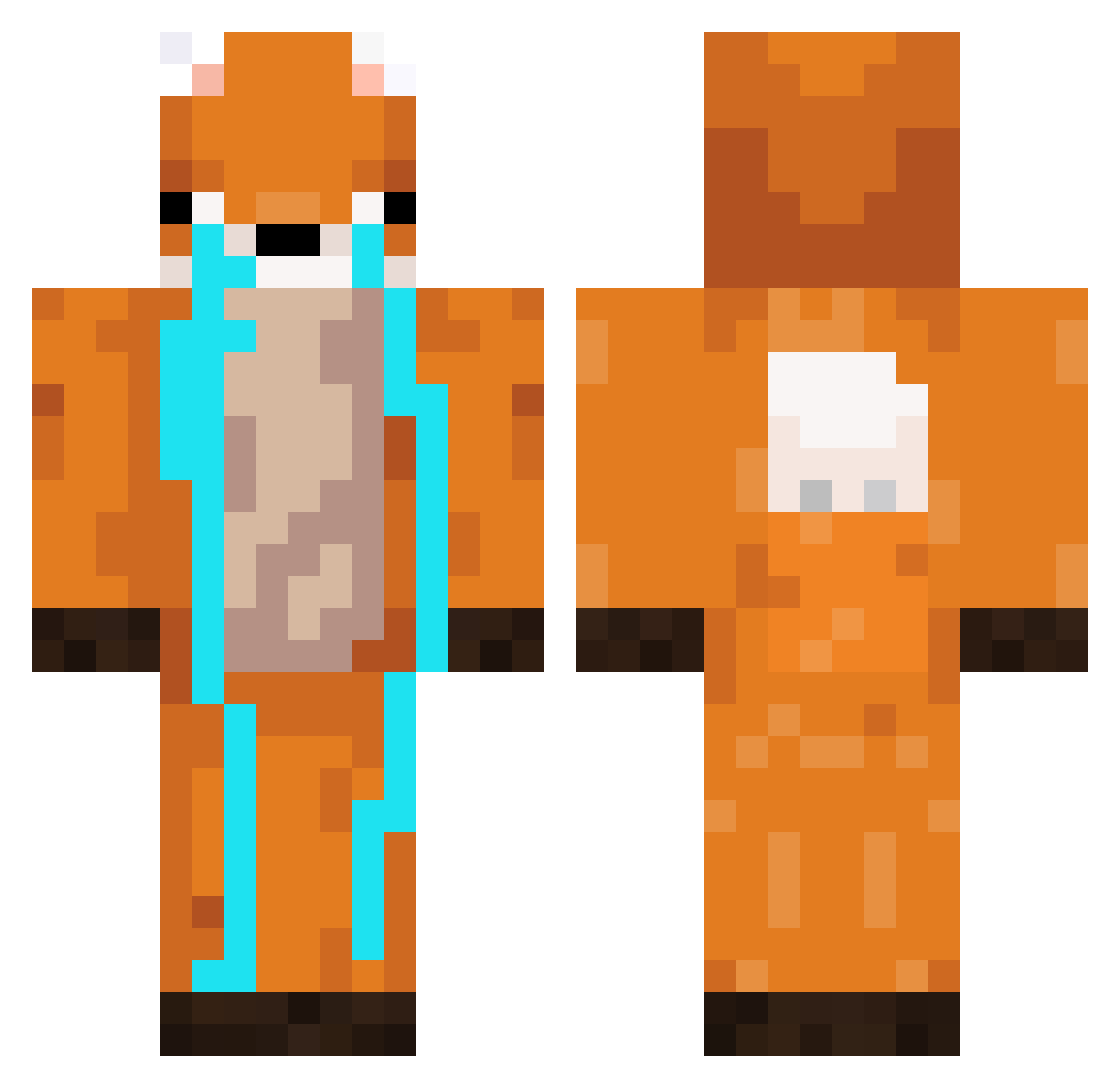 Mqrimon Minecraft skin, front and back view