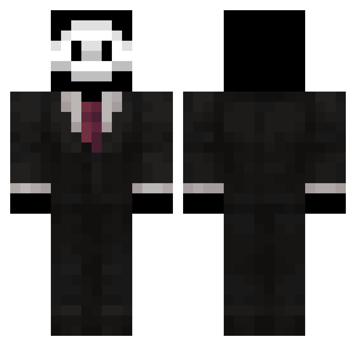 Mr_Nubych Minecraft skin, front and back view