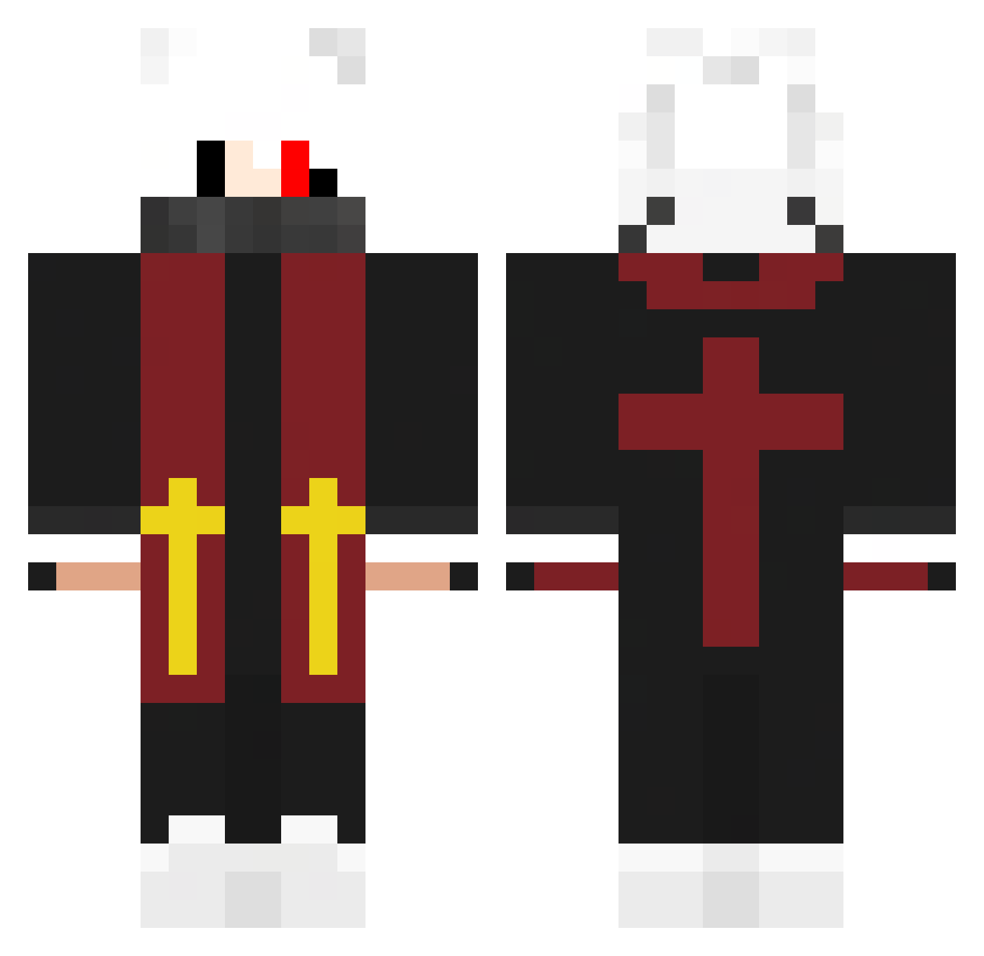 Ariguard Minecraft skin, front and back view