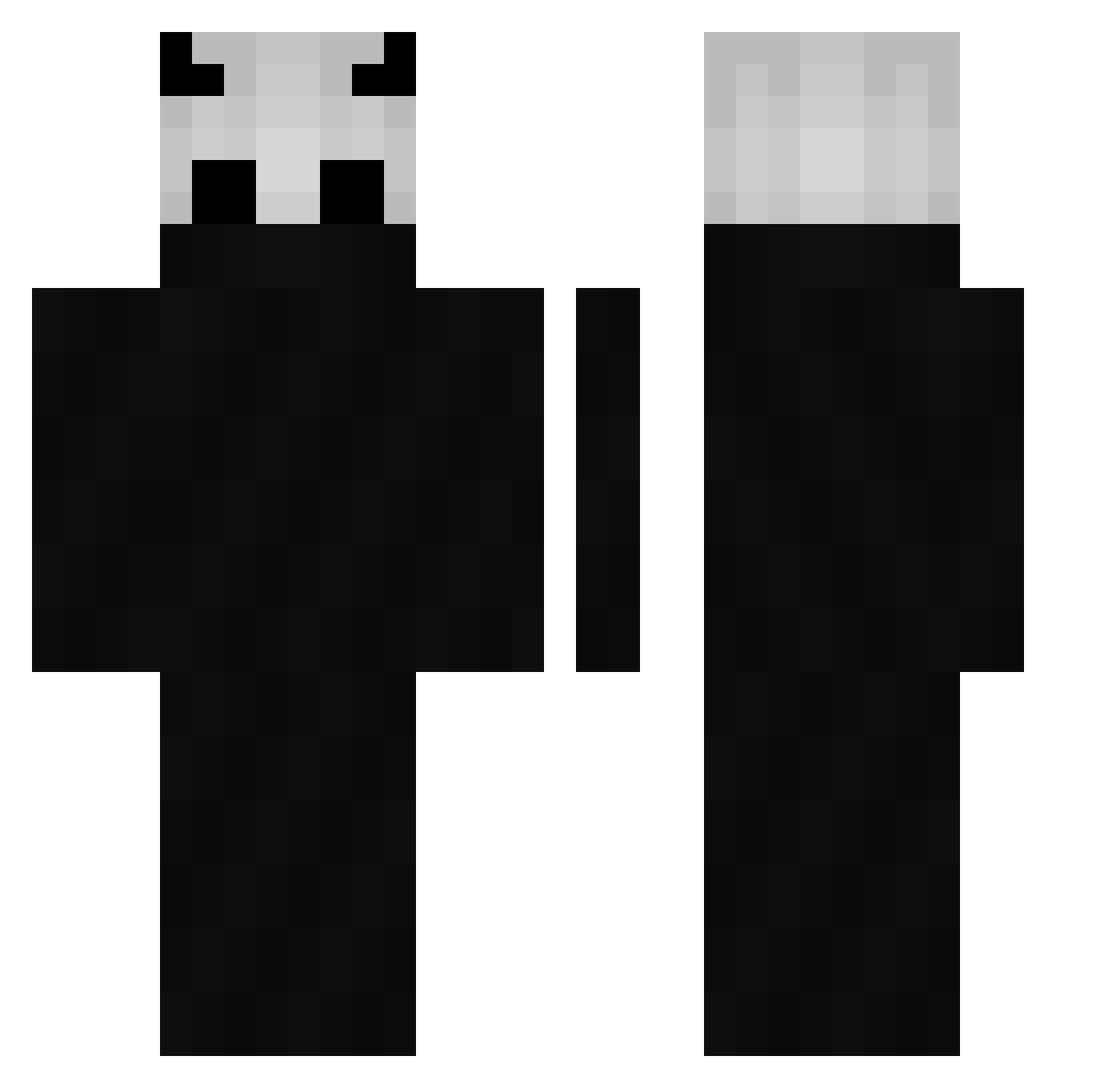 KOKUSHIBOU1610 Minecraft skin, front and back view