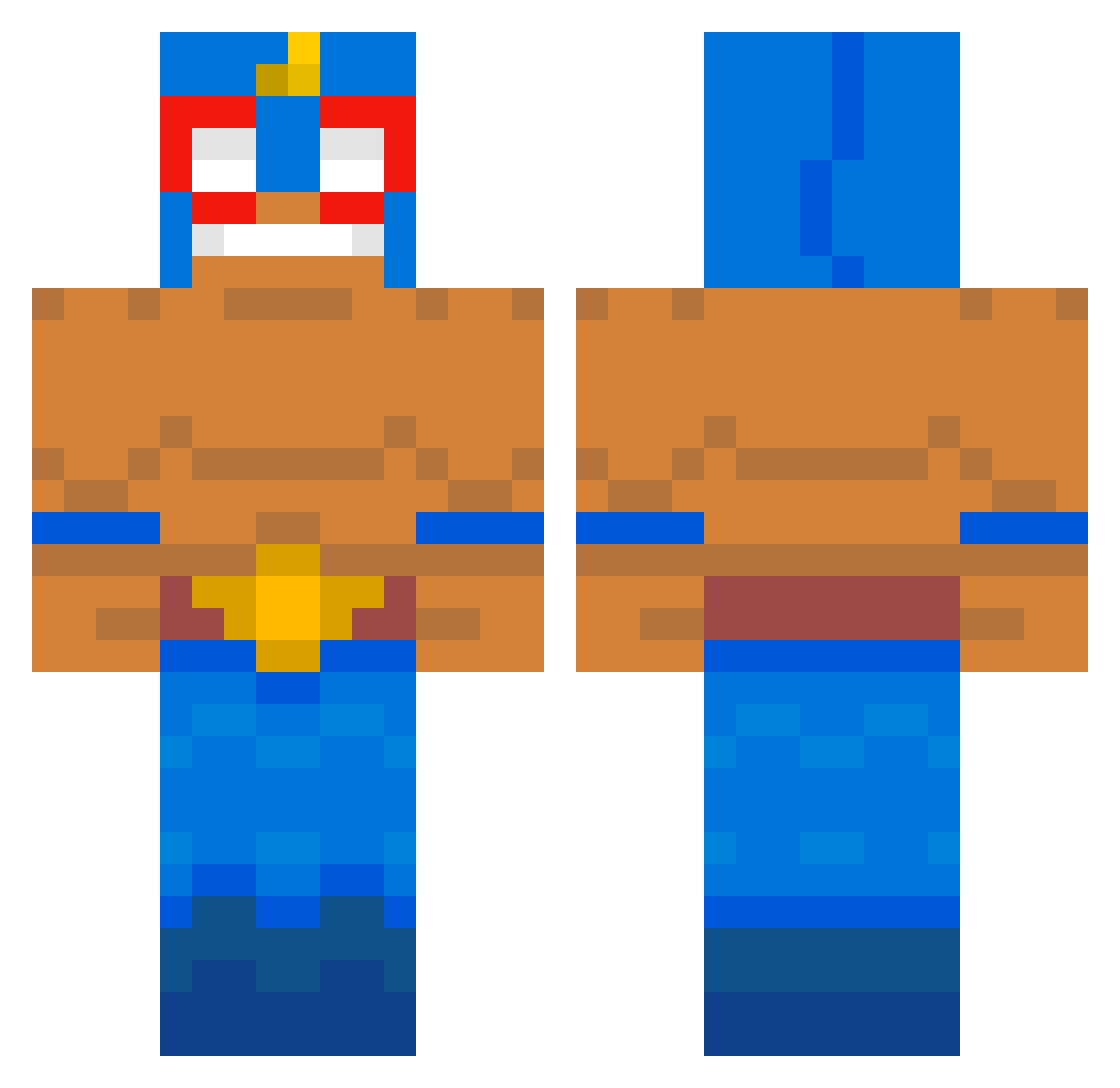 seklen4ik12 Minecraft skin, front and back view