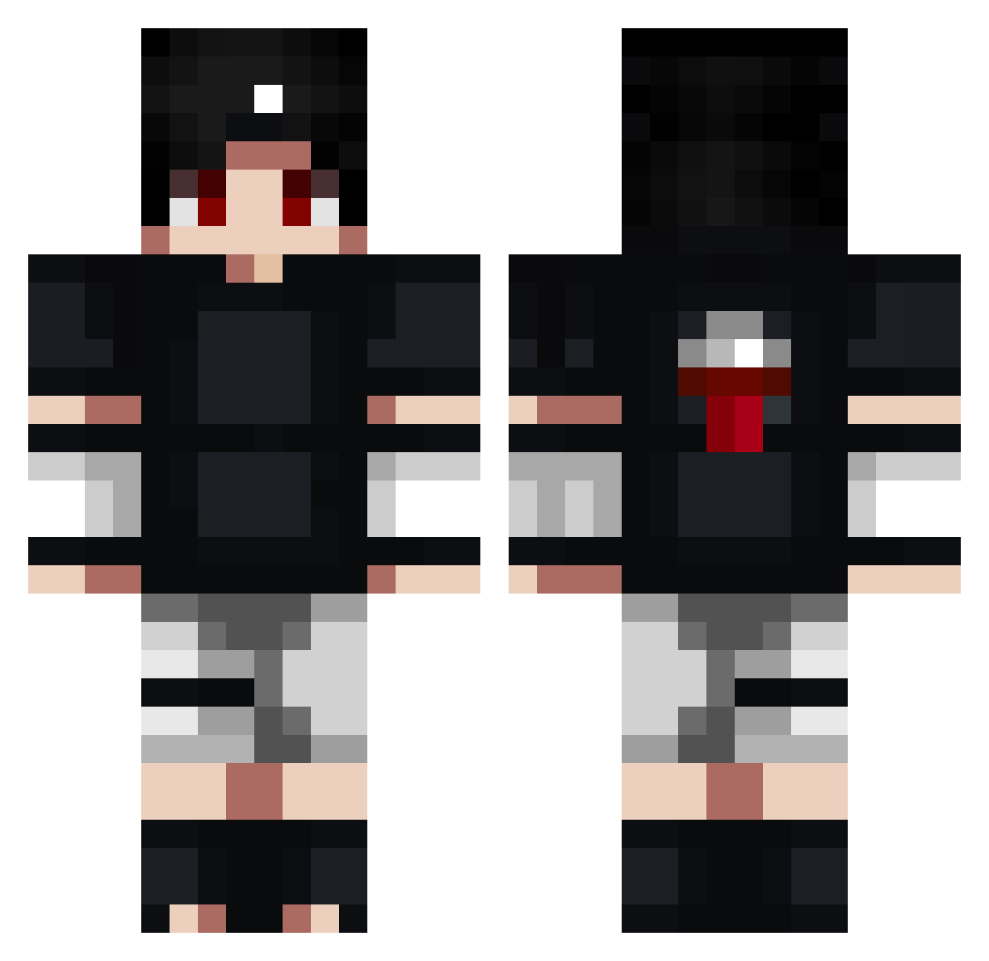 VagtChef Minecraft skin, front and back view