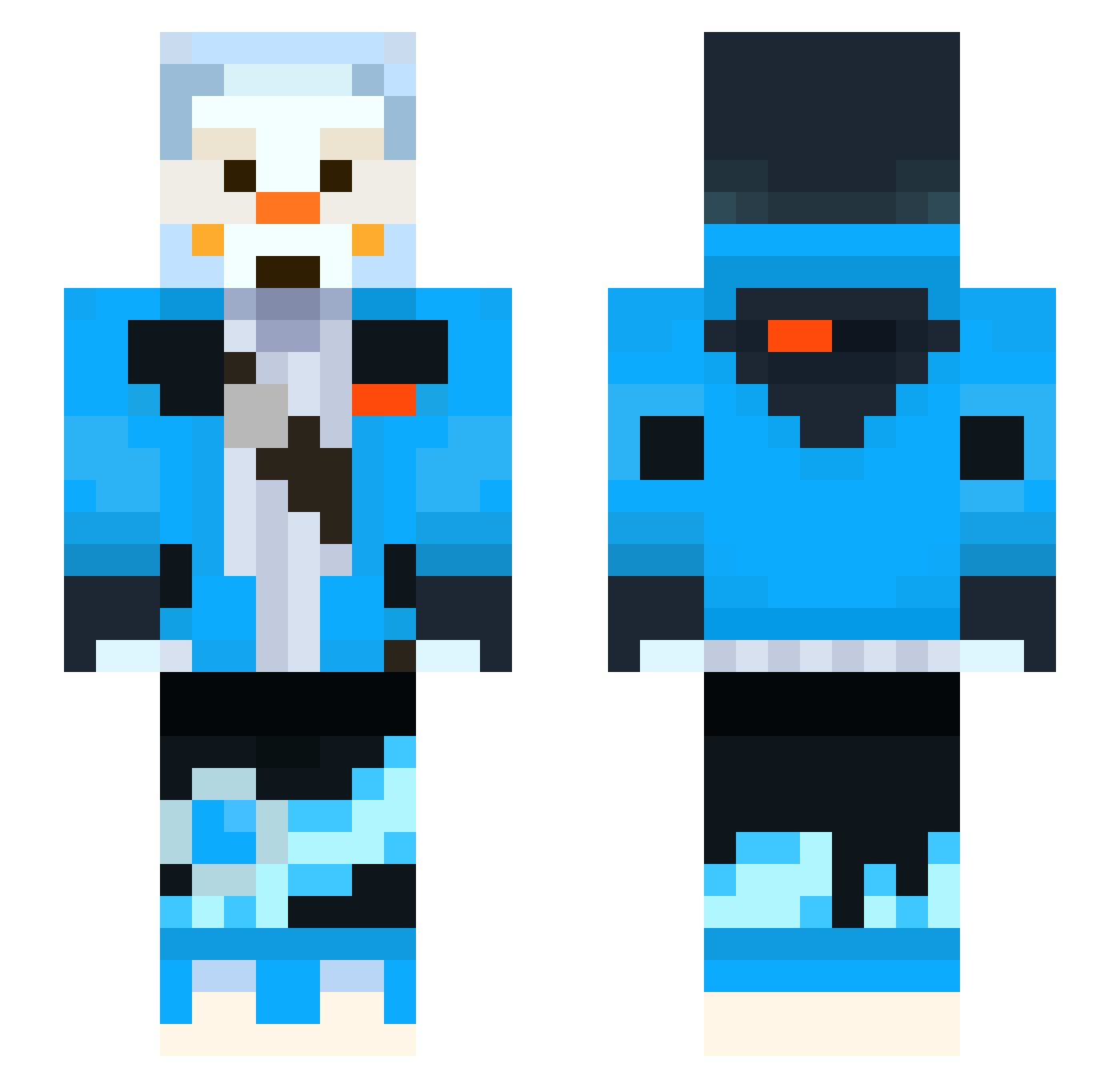 SilasRagee Minecraft skin, front and back view