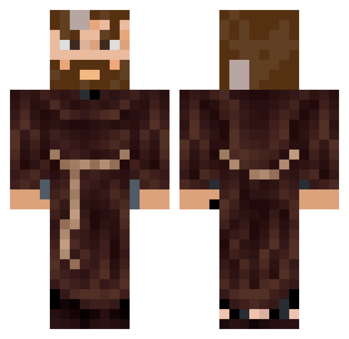 Grosso46 Minecraft skin, front and back view