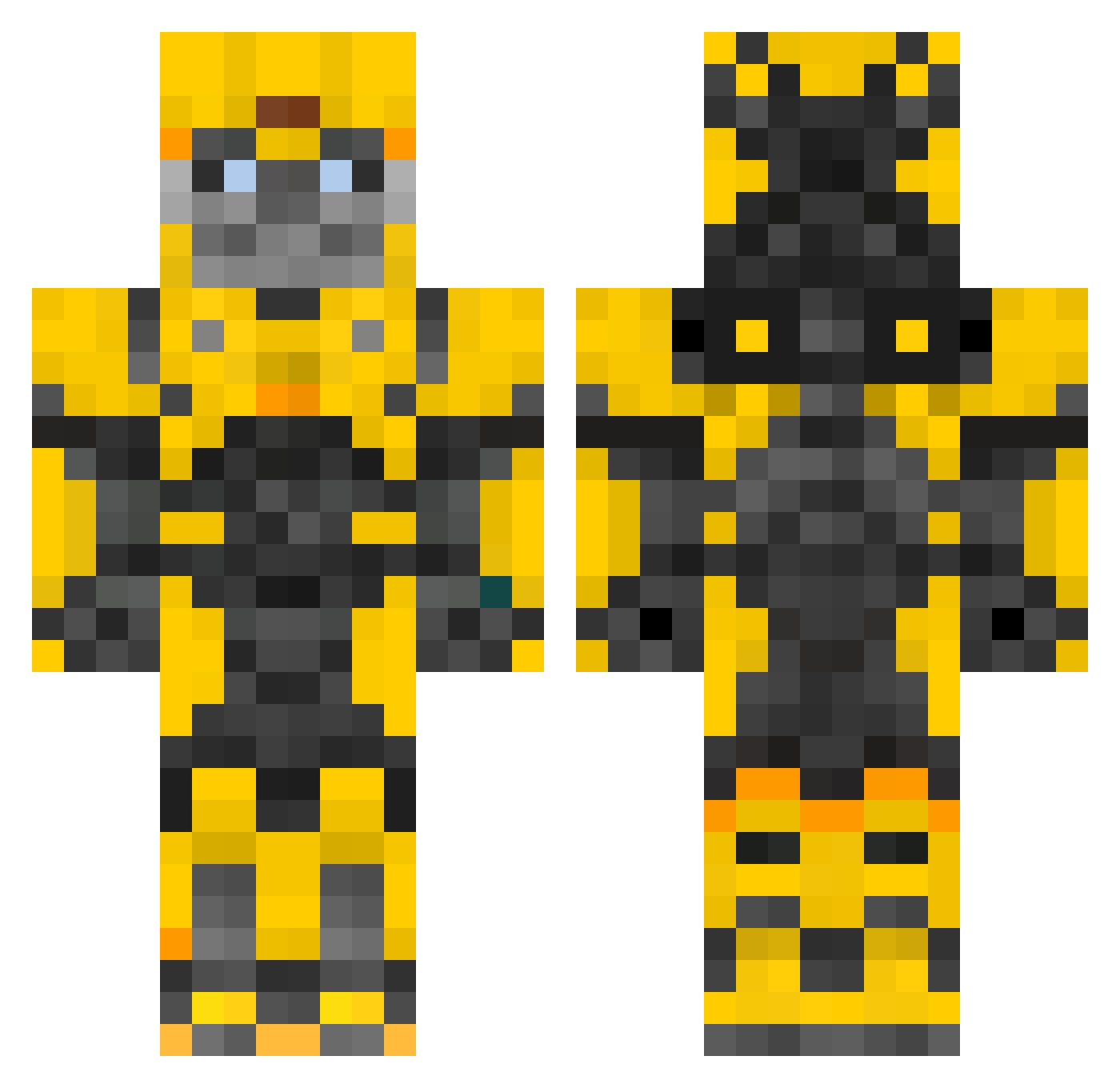 alien_ton Minecraft skin, front and back view