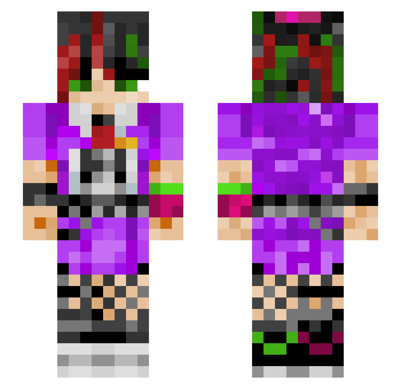 Marshall1257 Minecraft skin, front and back view