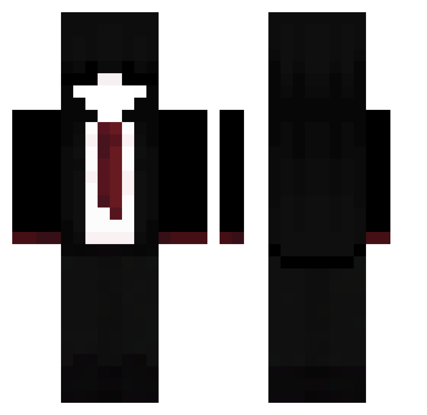 Fra137 Minecraft skin, front and back view